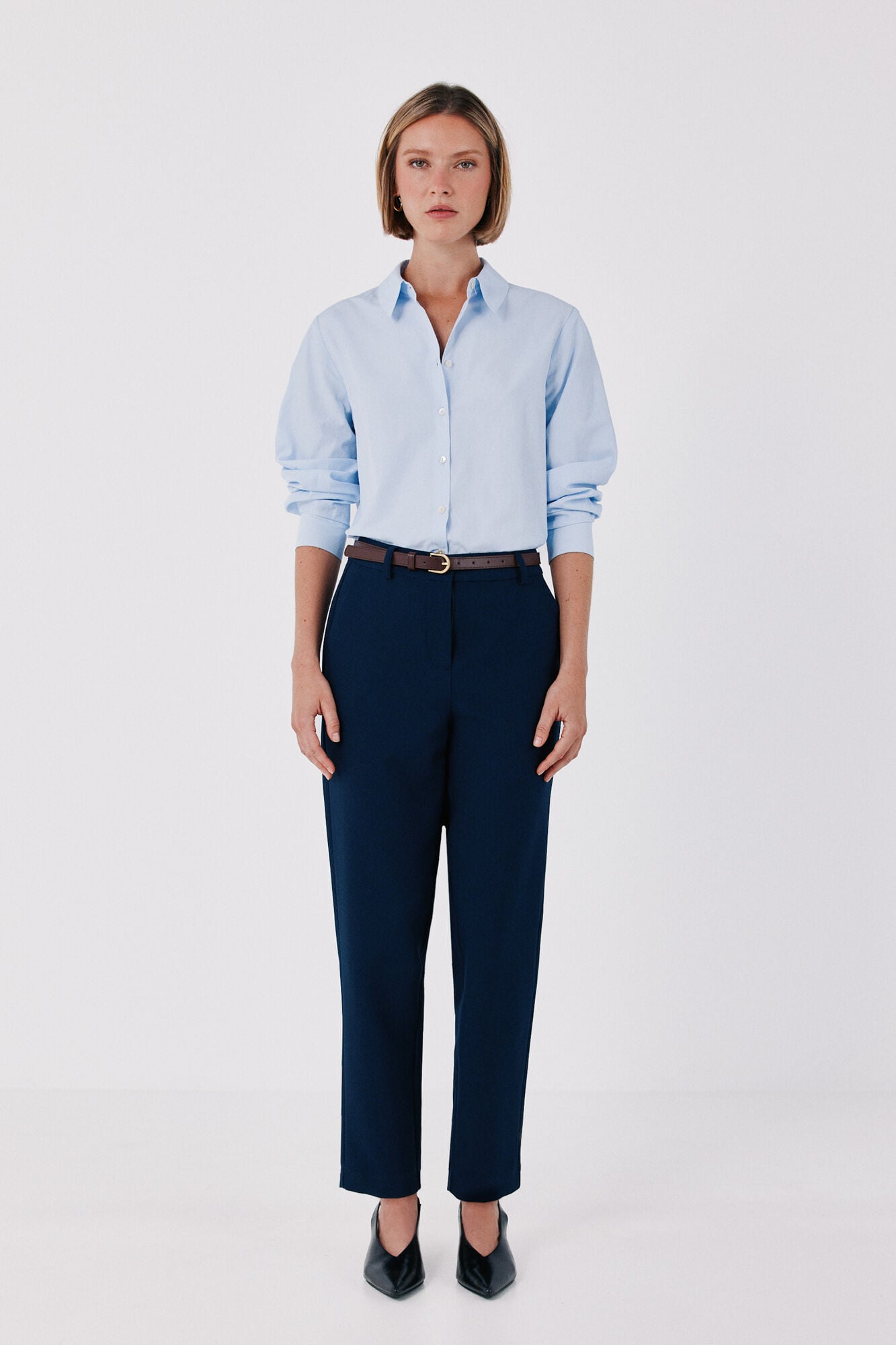 Cortefiel Women's tailored trousers with belt
