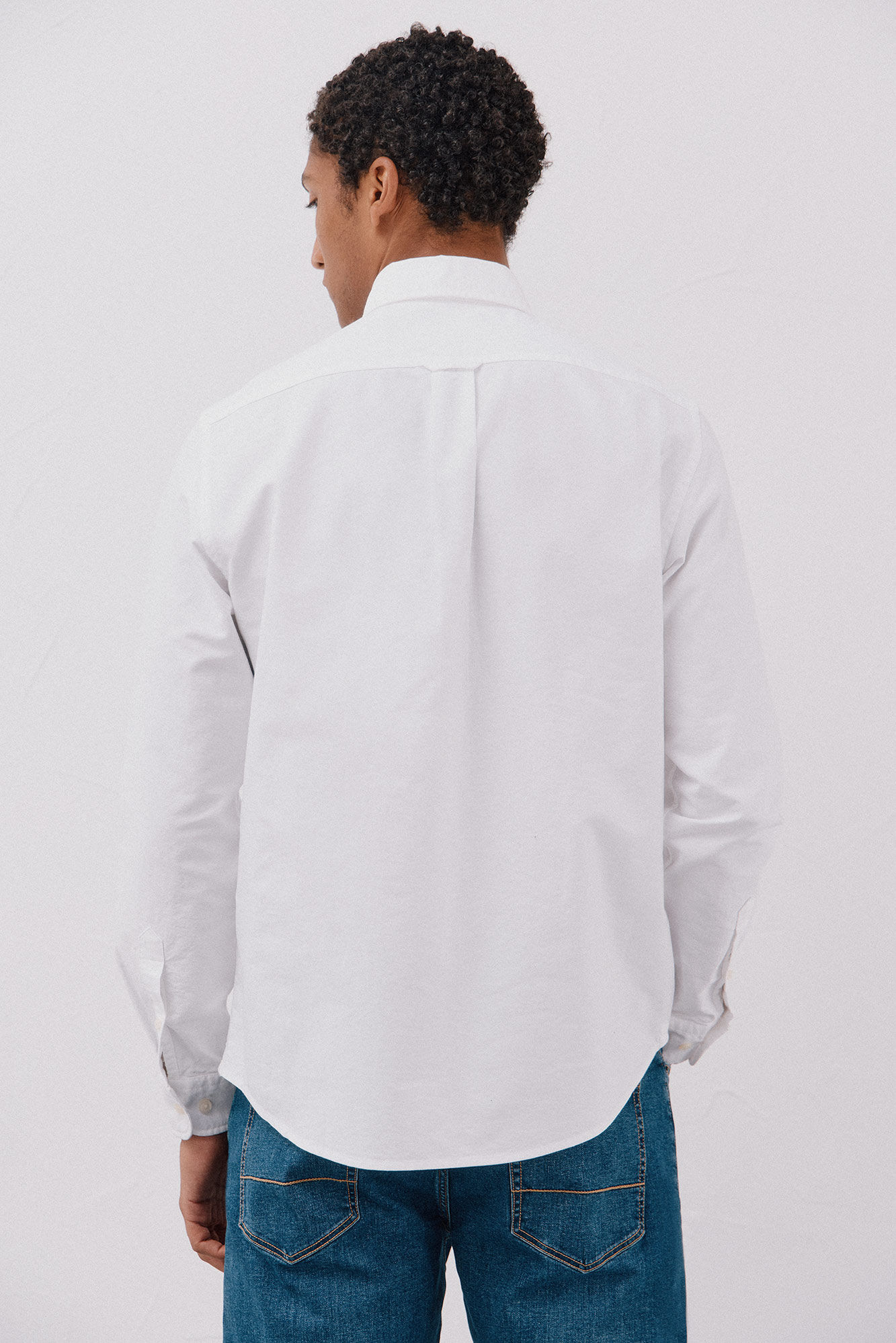 Cortefiel Camisa oxford lisa Blanco