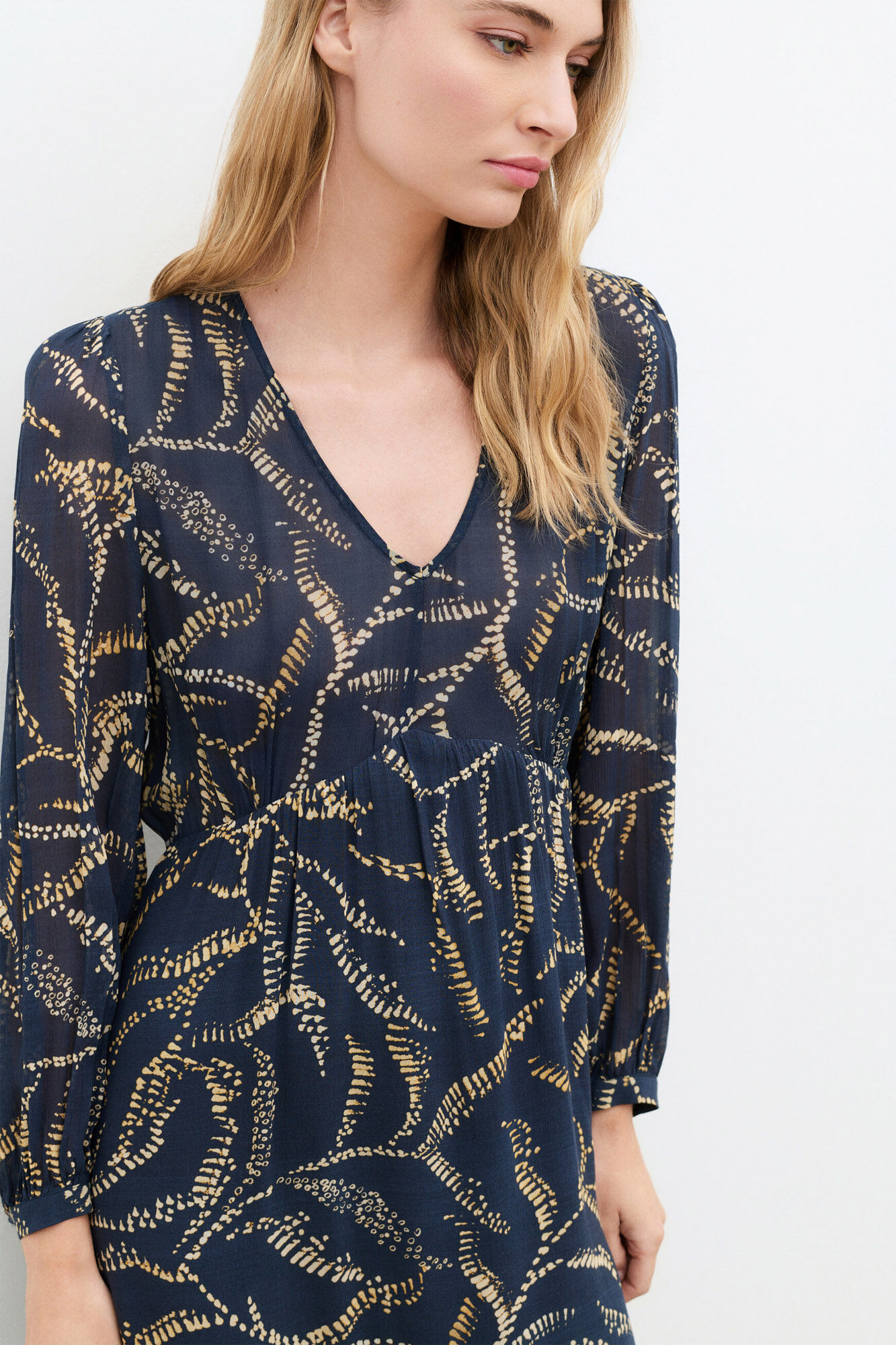 Caroll Vestido midi estampado 100% viscose