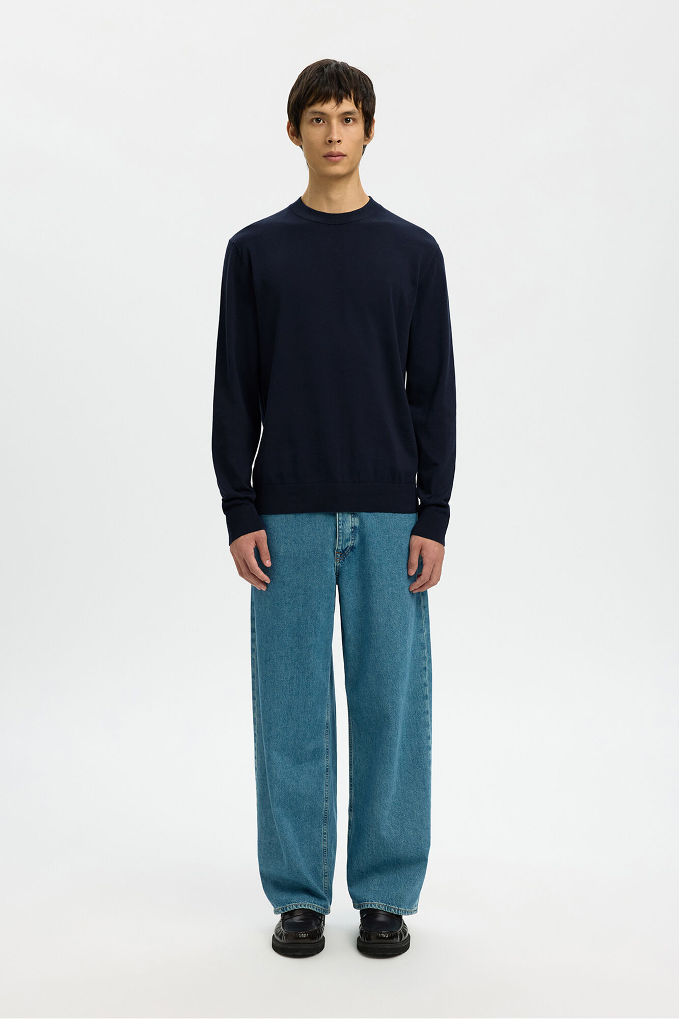 Selected Camisola leve 100% algod&atilde;o org&acirc;nico