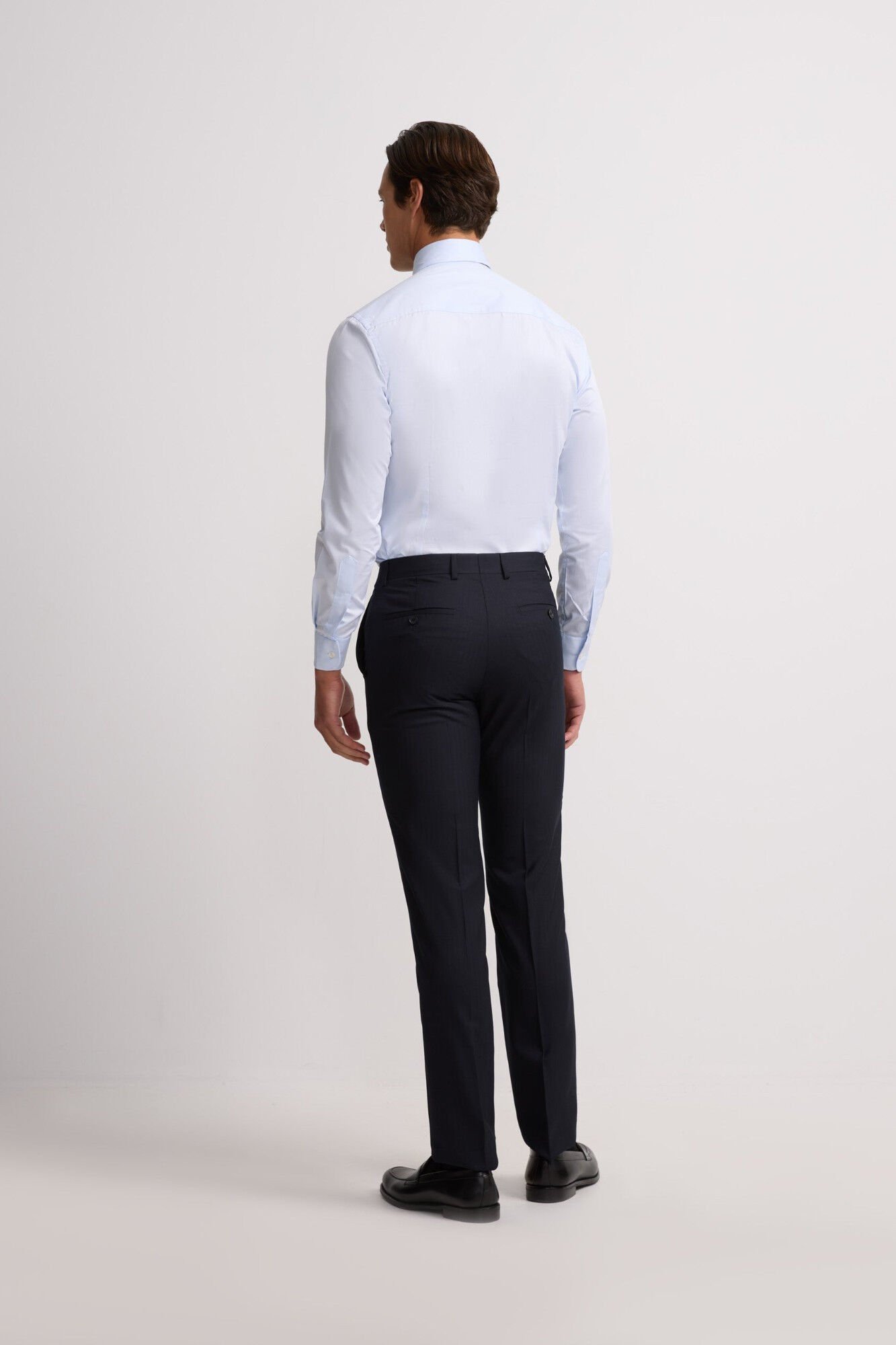 Silbon Cal&ccedil;a cl&aacute;ssicas de terno em espinha de espiga Azul