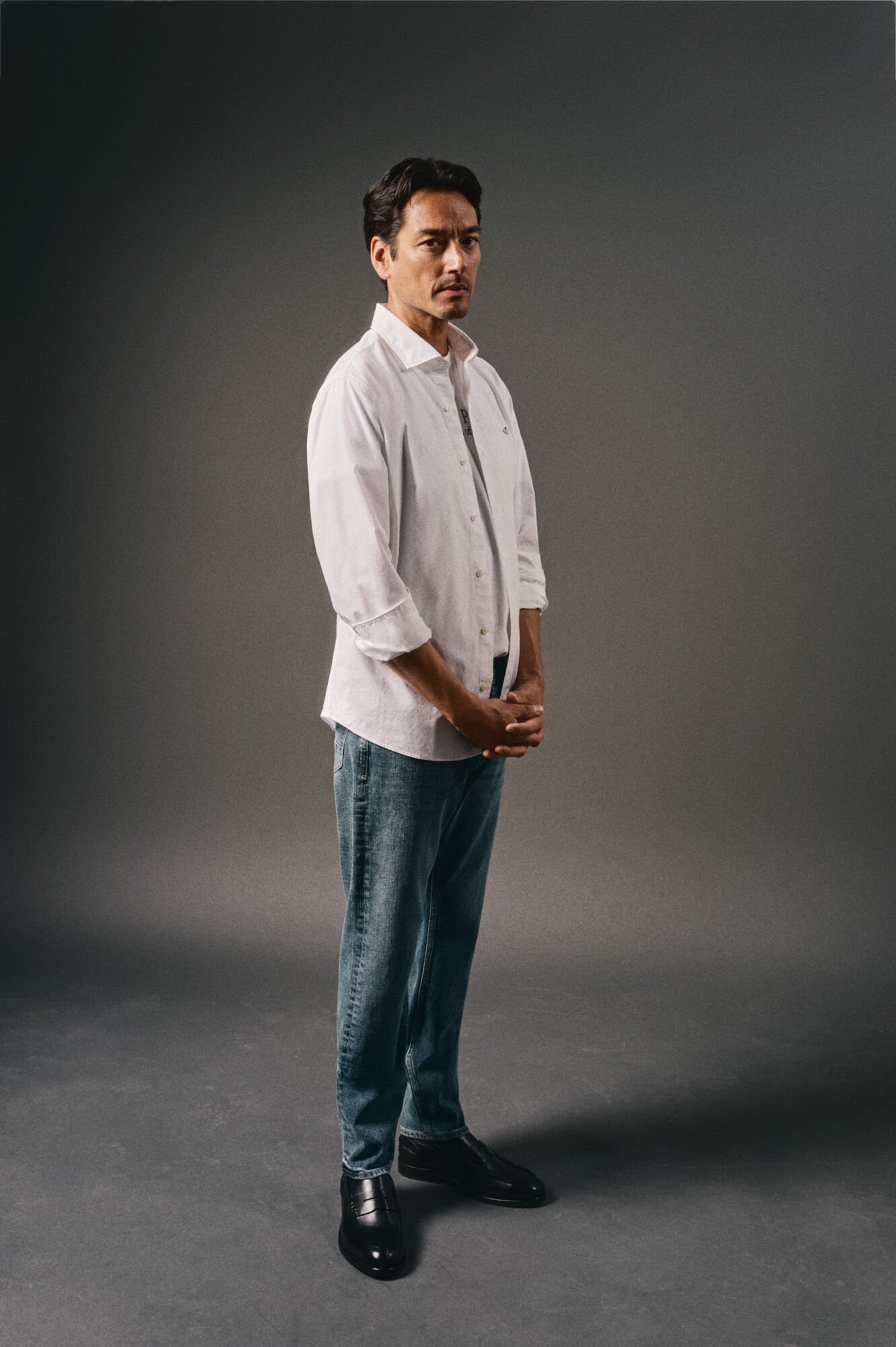 OOTO Camisa de popelina lisa Branco