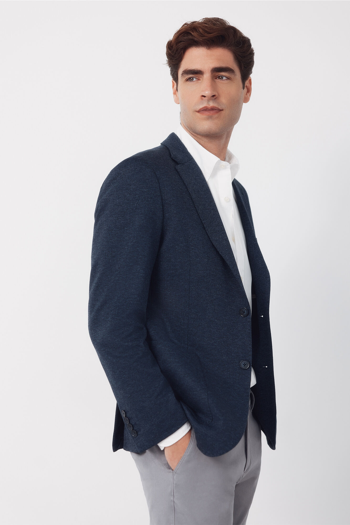 Cortefiel Blazer jersey-knit structure