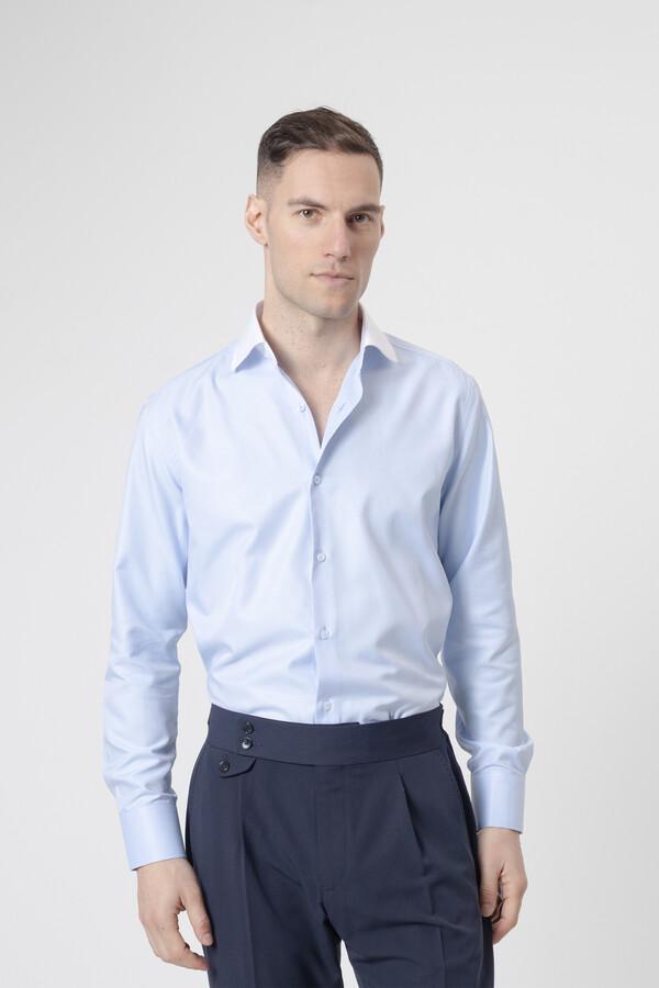 Contrast collar dress shirt | Men's shirts | Pedro del Hierro Contrast collar dress shirt | Men's shirts | Pedro del Hierro