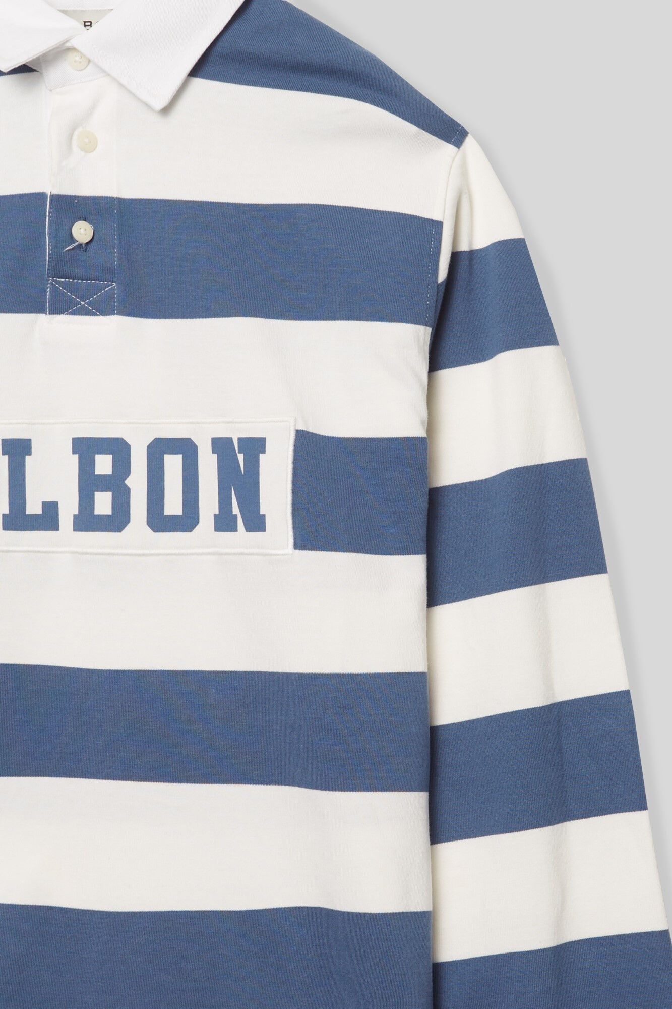 Silbon Polo manga larga rugby azul Azul
