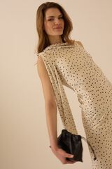 Silbon Vestido de lingerie bolinhas Impress&atilde;o