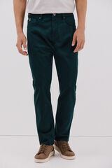 Cortefiel 5-pocket regular fit coloured trousers Dark green