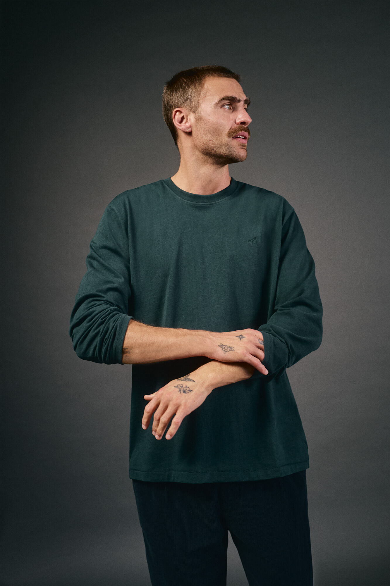 OOTO Camiseta manga larga Verde oscuro