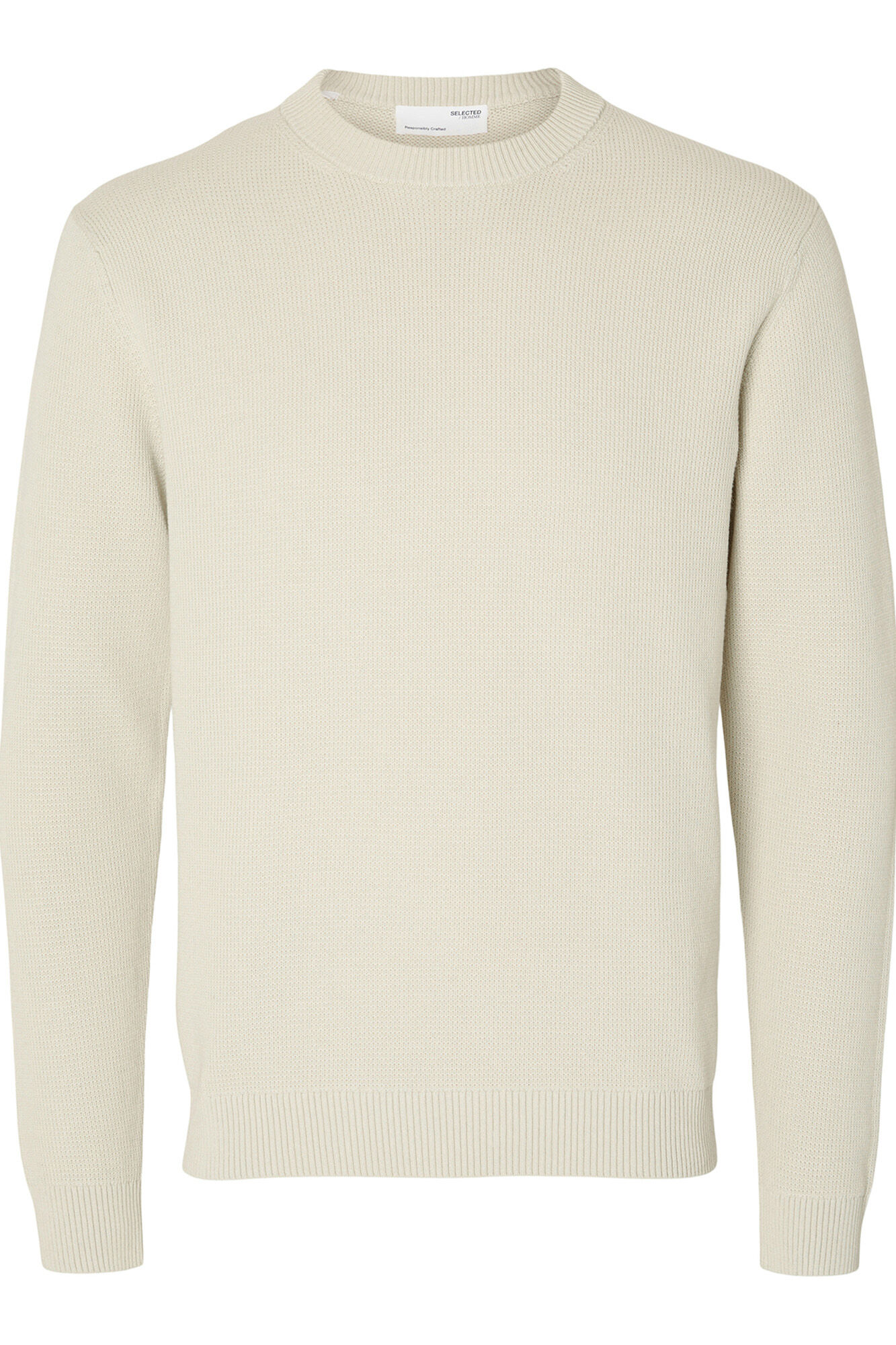 Selected Jersey estructura 100% algod&oacute;n org&aacute;nico. Beige