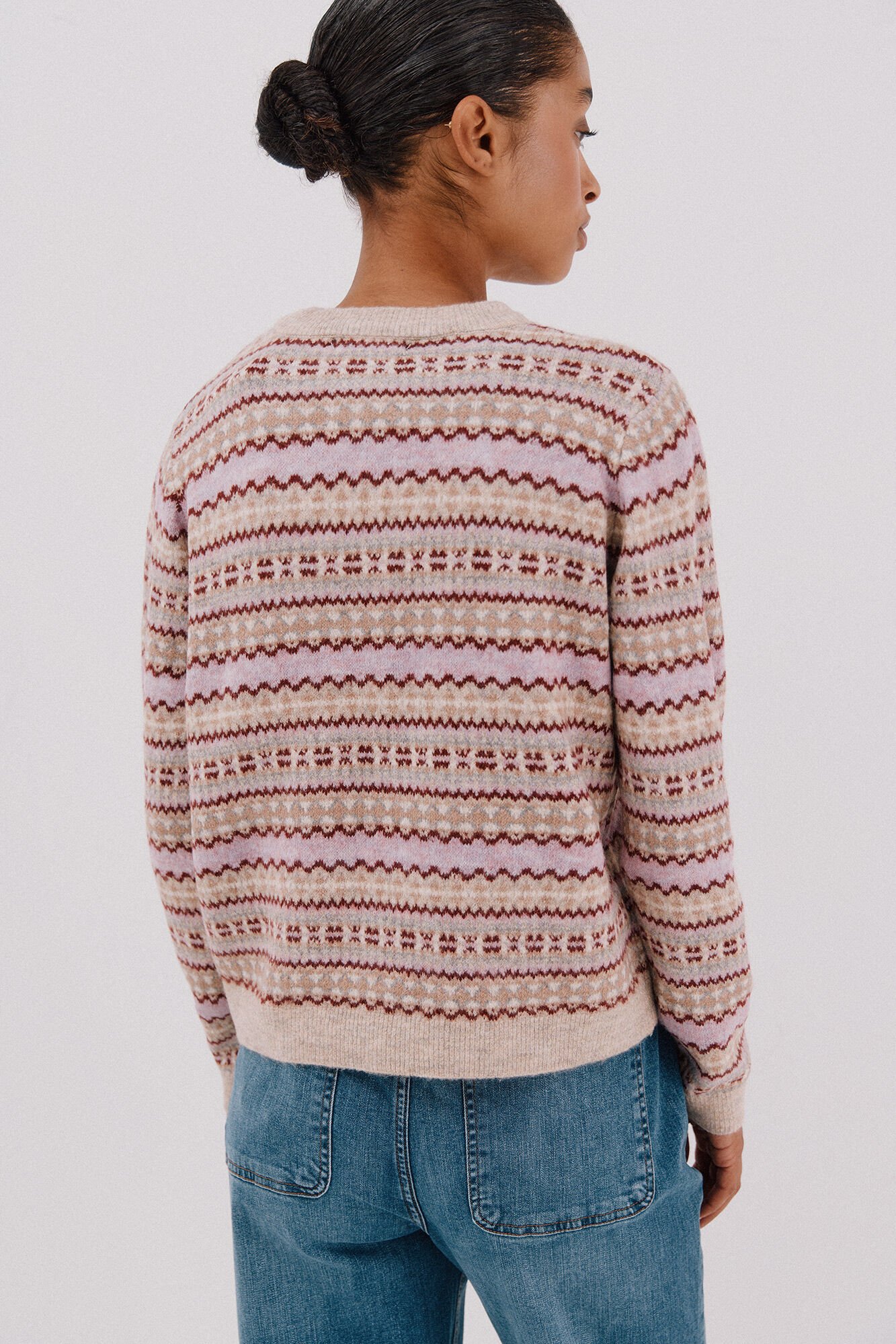 Cortefiel su&eacute;ter de malha grega Tostado