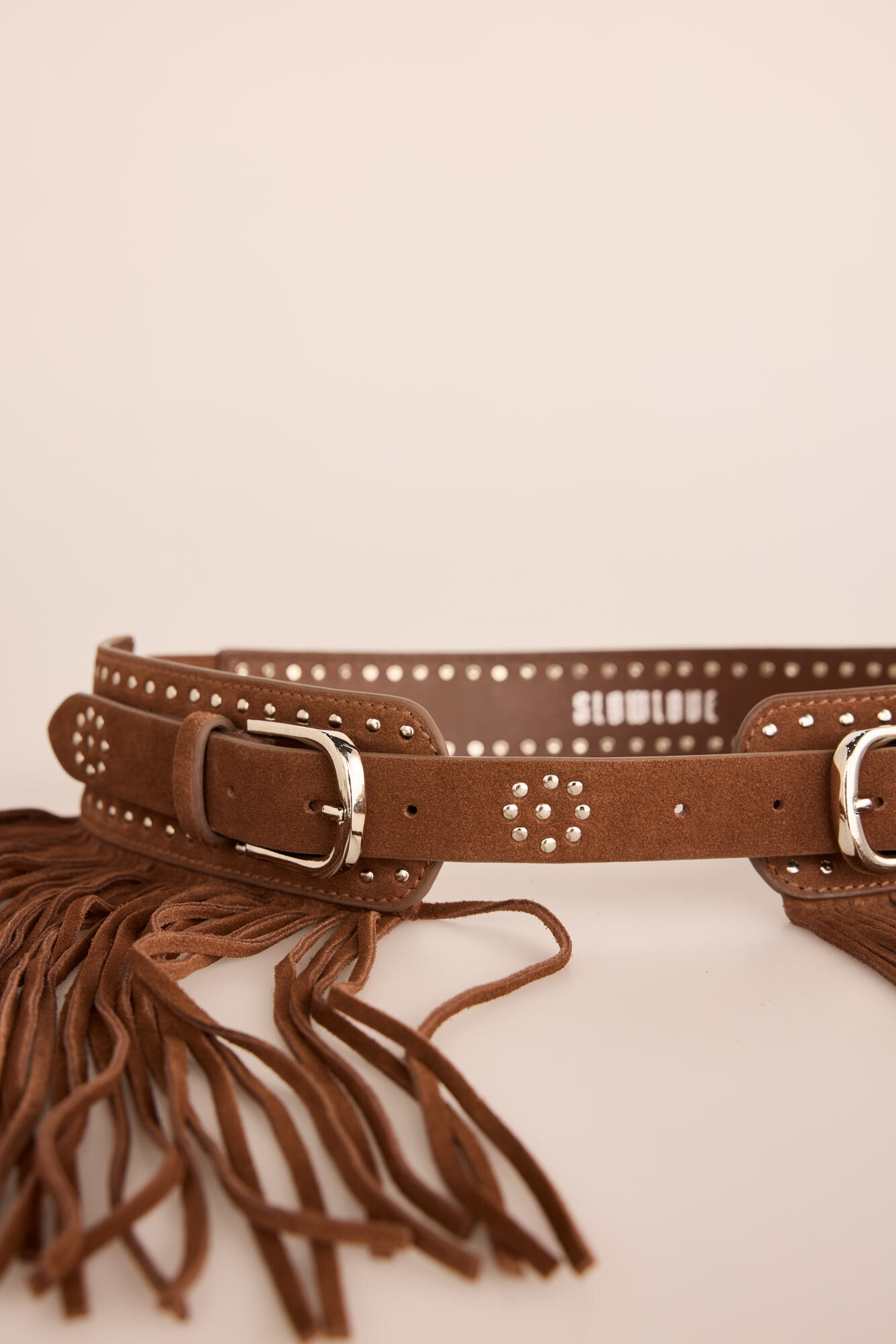 Slowlove Cintur&oacute;n high waist efecto piel Camel