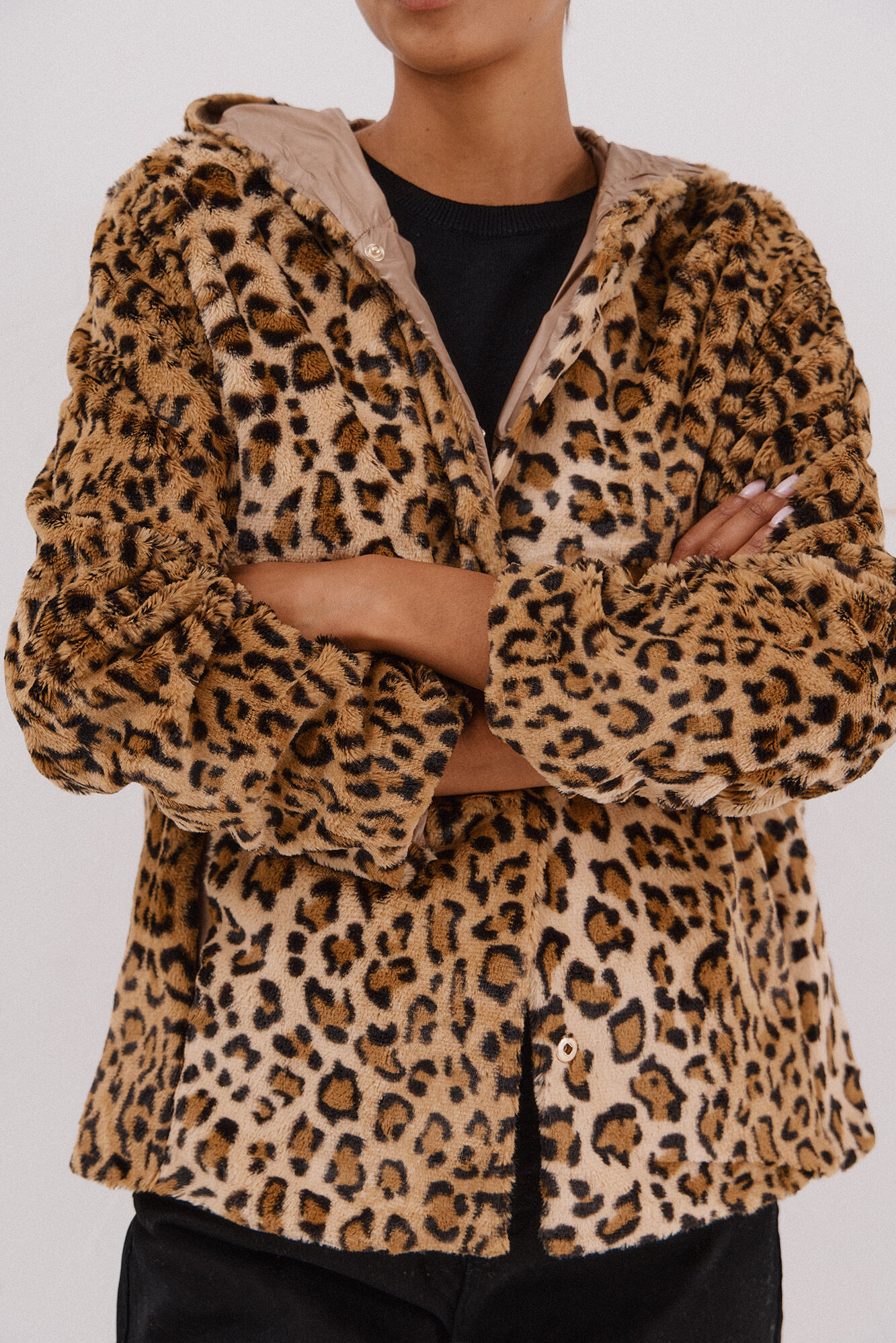 Cortefiel Cazadora corta reversible efecto pelo