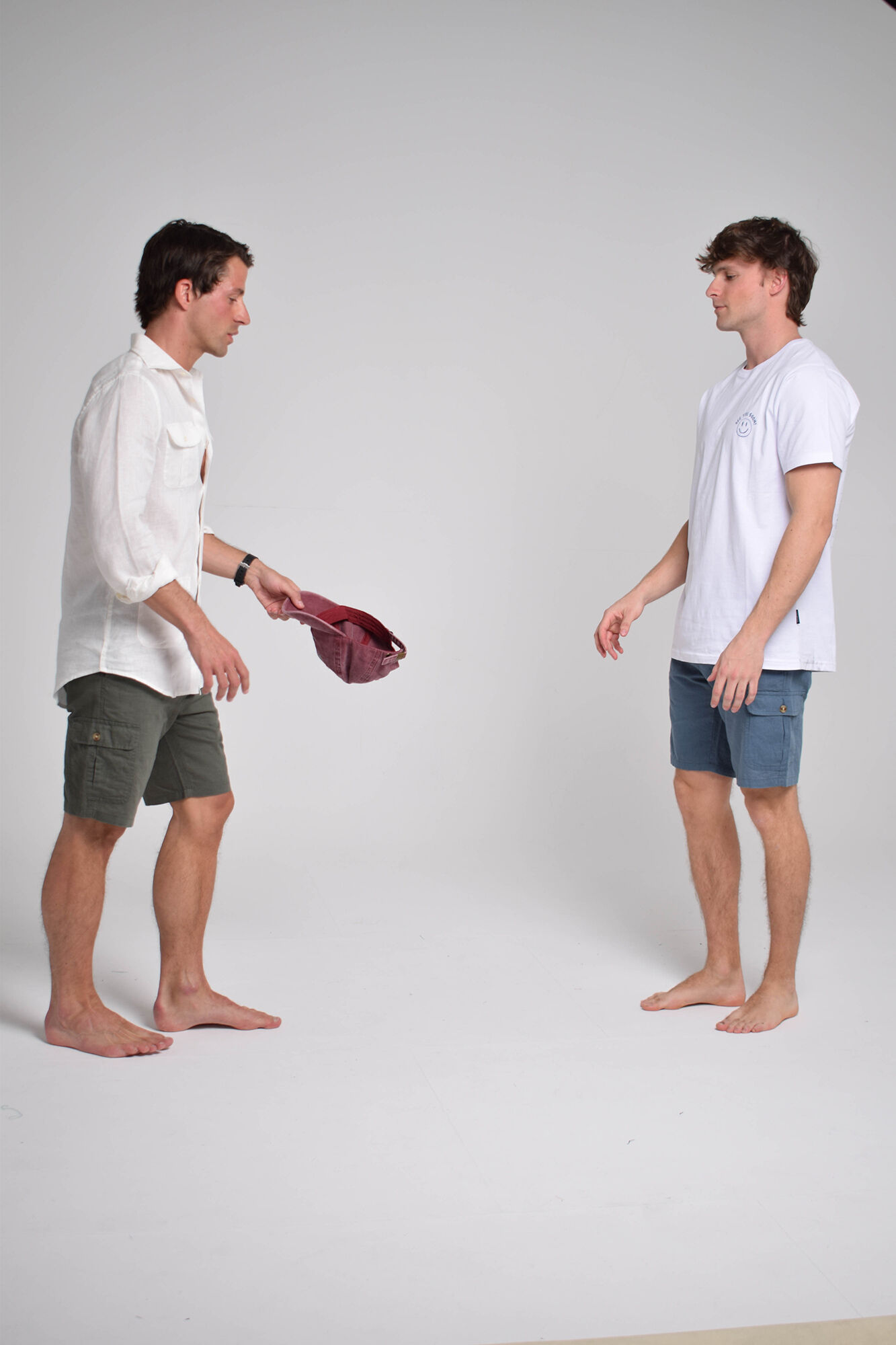 Cloking Bermuda Lino Cargo Azul