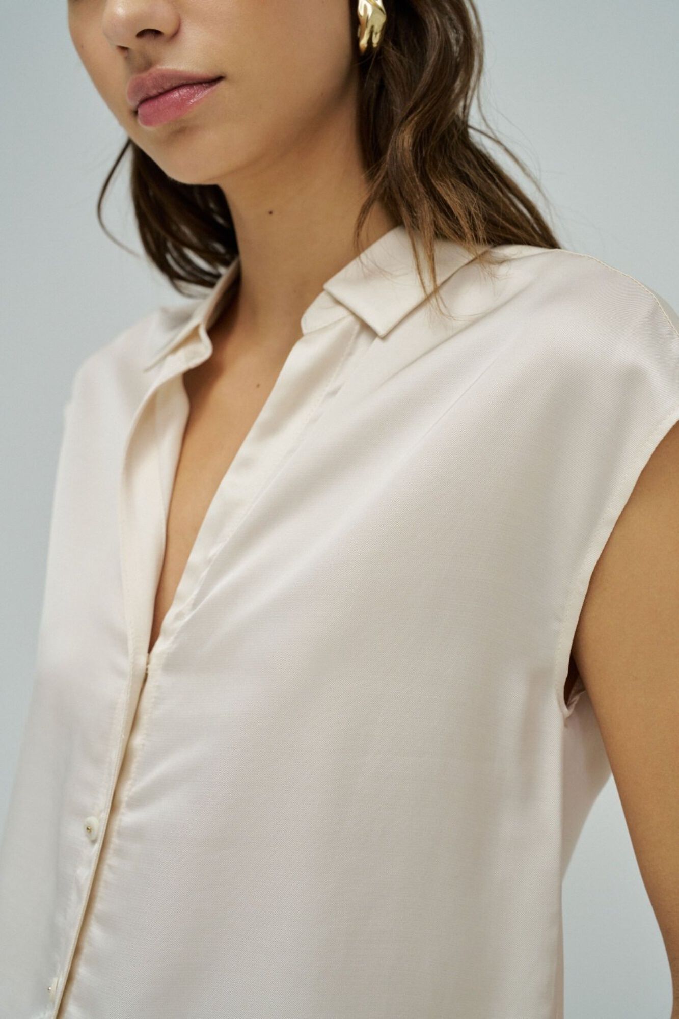 Salsa Jeans Light denim shirt Ivory