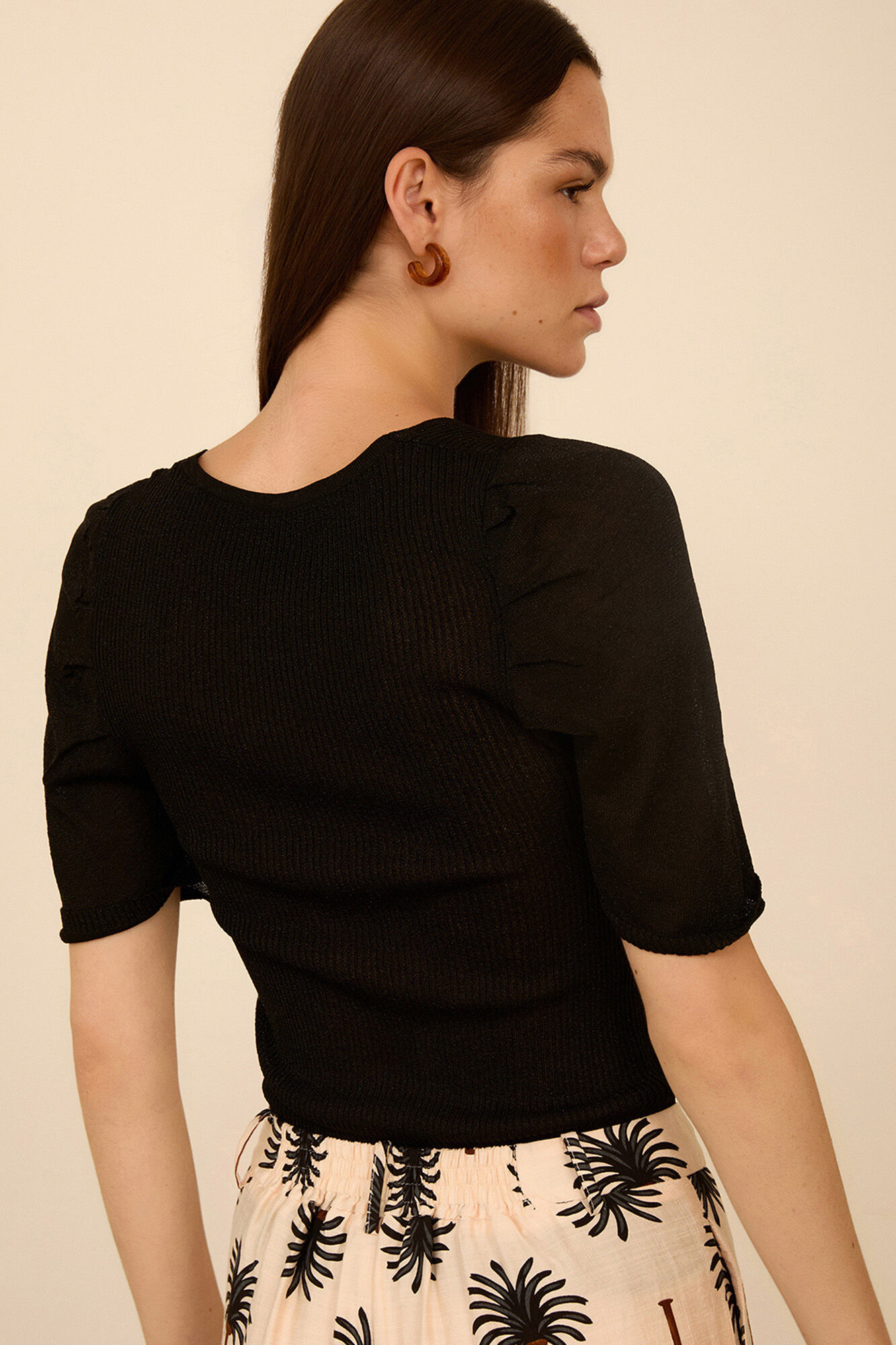 Meisie Camisola de manga curta Preto