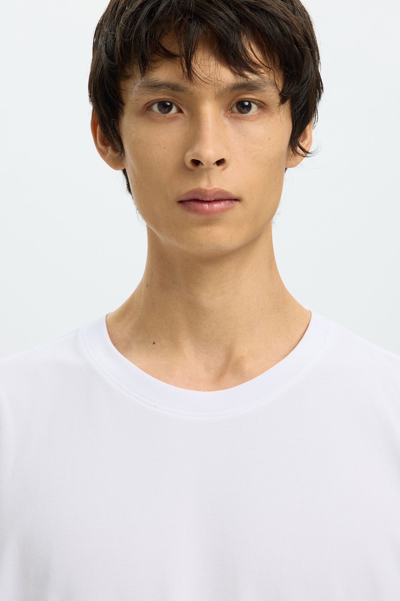 Selected Camiseta manga corta b&aacute;sica