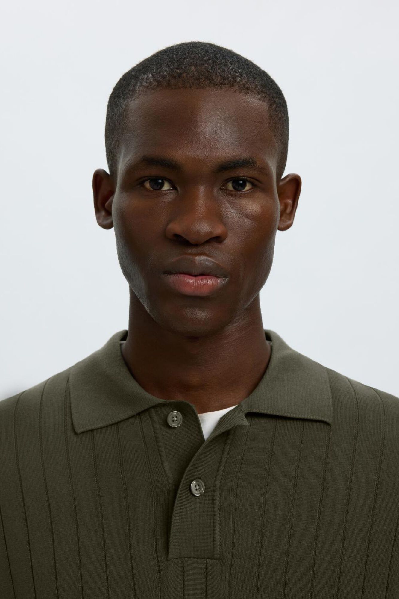 Selected Polo de malha de manga comprida Verde