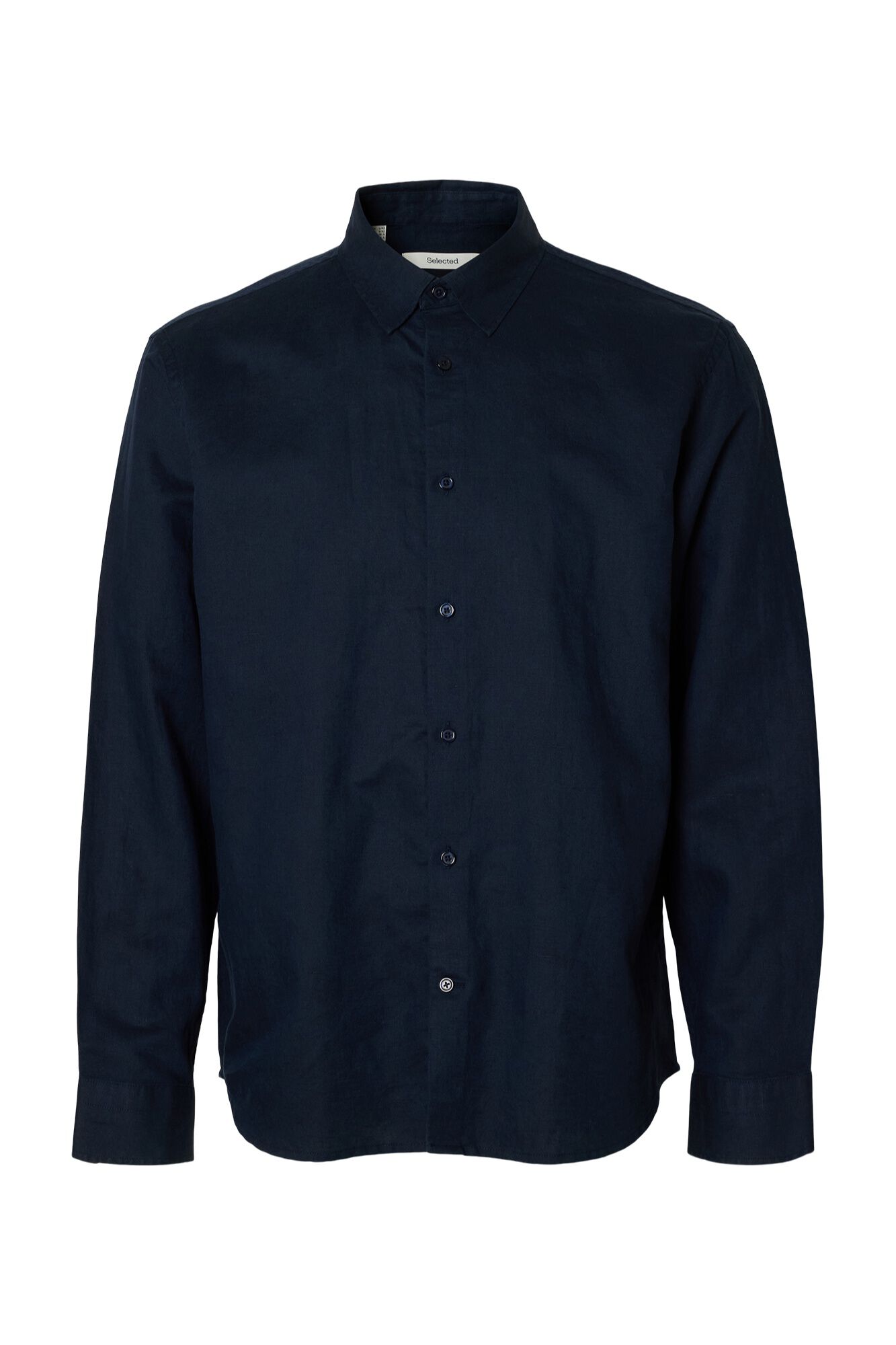 Selected Linen blend shirt Navy