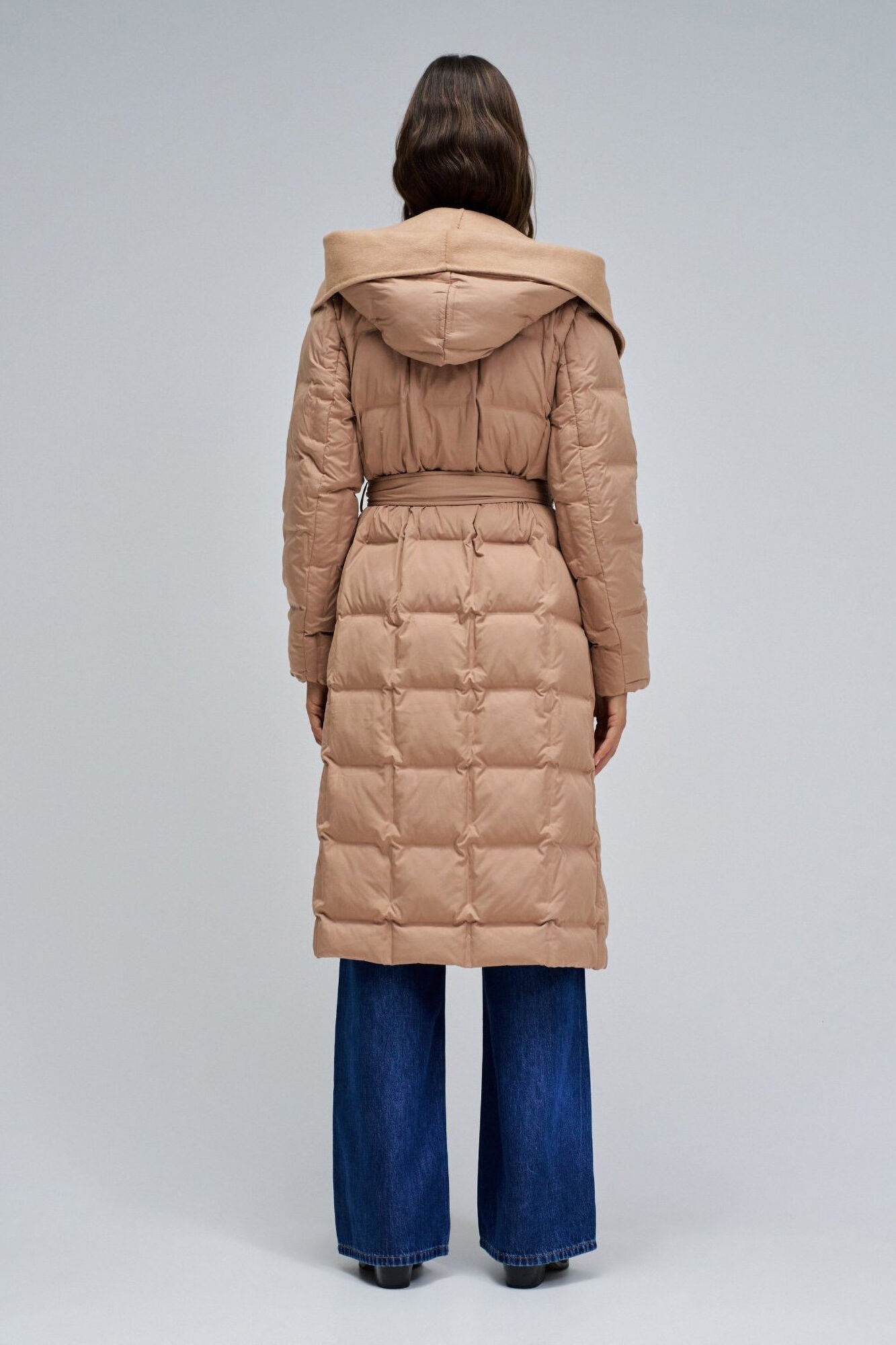 Salsa Jeans Sobretudo longo acolchoado Tostado