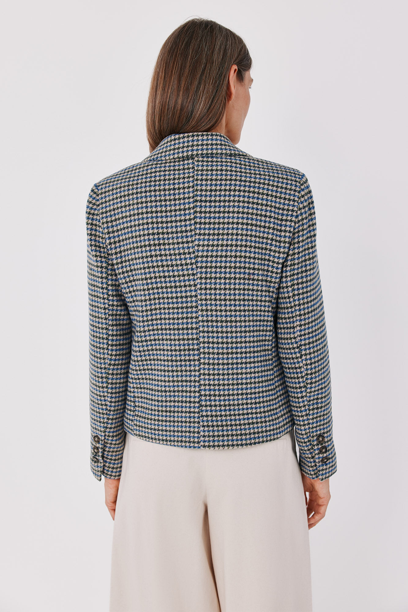 Cortefiel Short blazer Printed blue