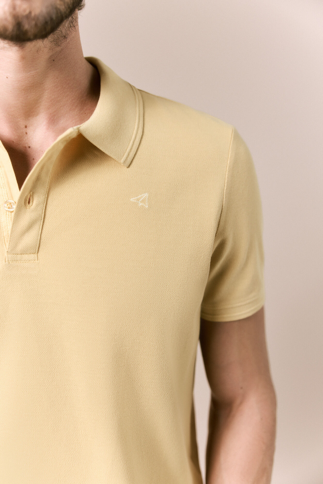 OOTO Piqu&eacute; basic polo shirt Gold
