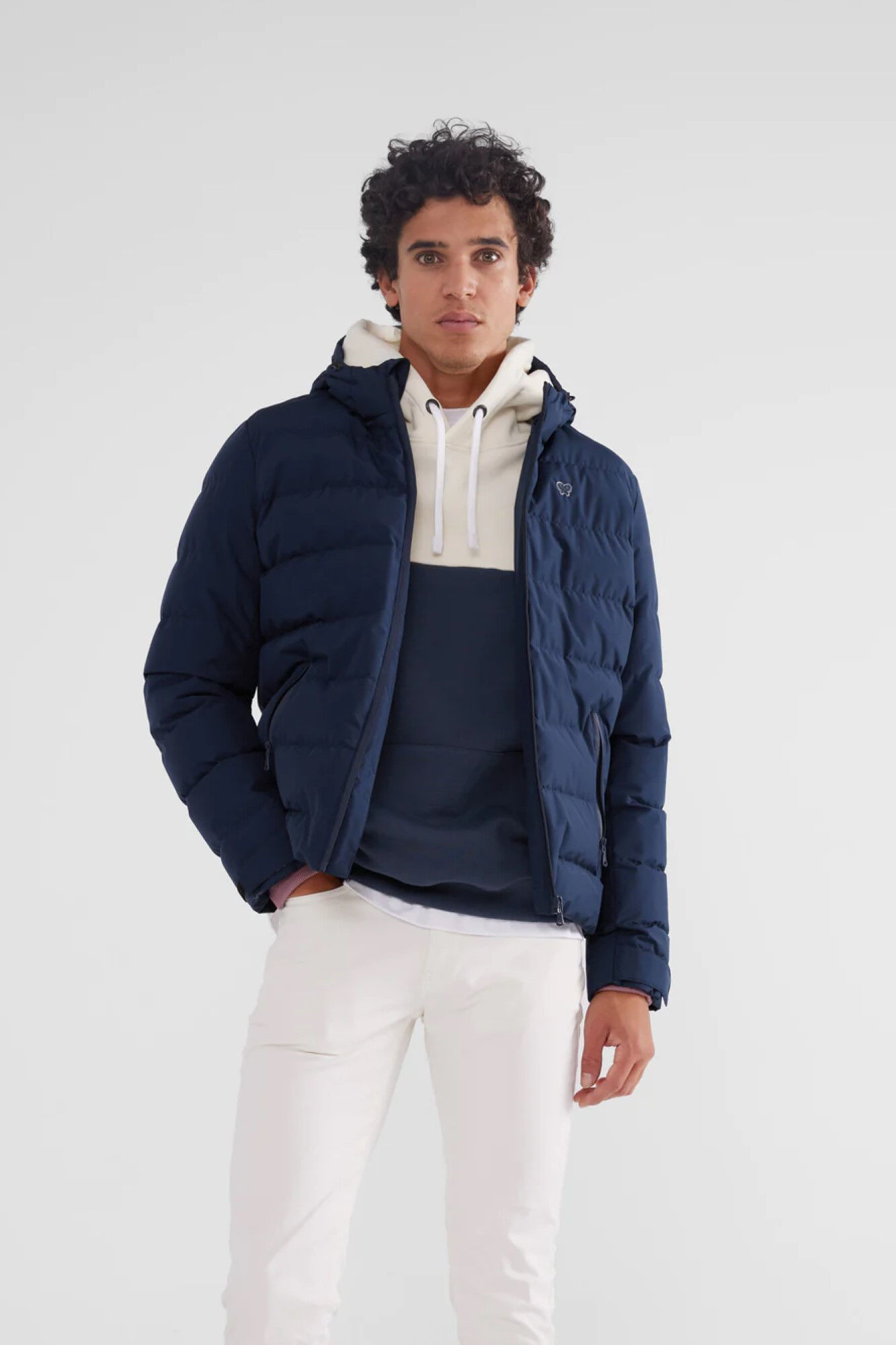 Silbon Abrigo tecnico capucha warm azul marino Azul marino