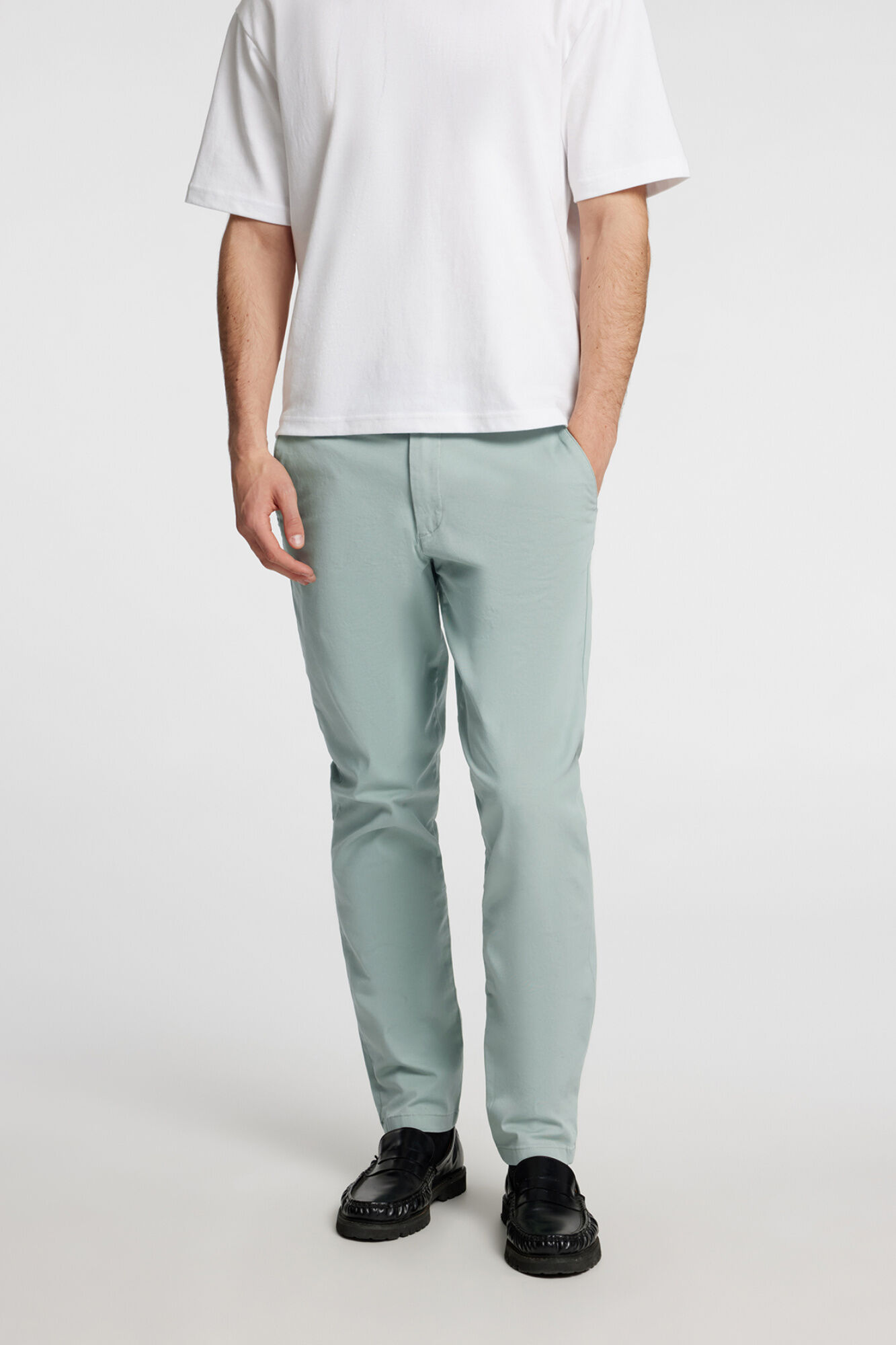 Selected Cal&ccedil;as chino para homem slim fit Verde