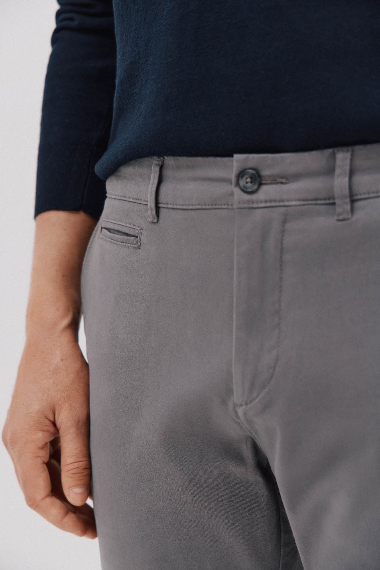 Cortefiel Slim fit chinos Grey
