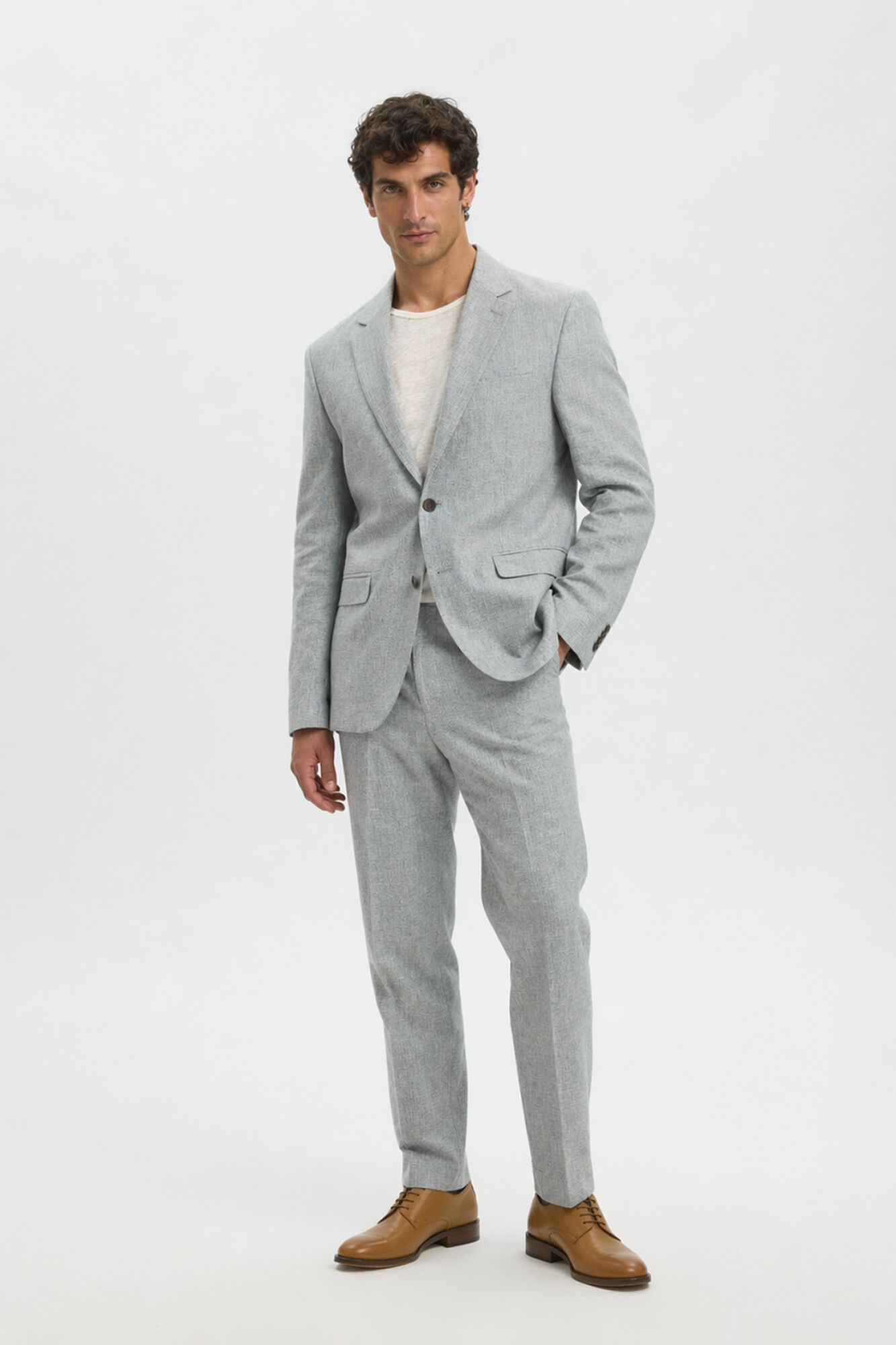 Selected Cal&ccedil;a de linho de vestir