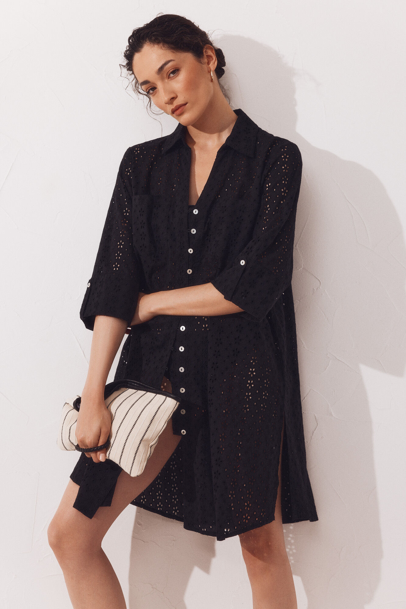 Cortefiel Striped pouch