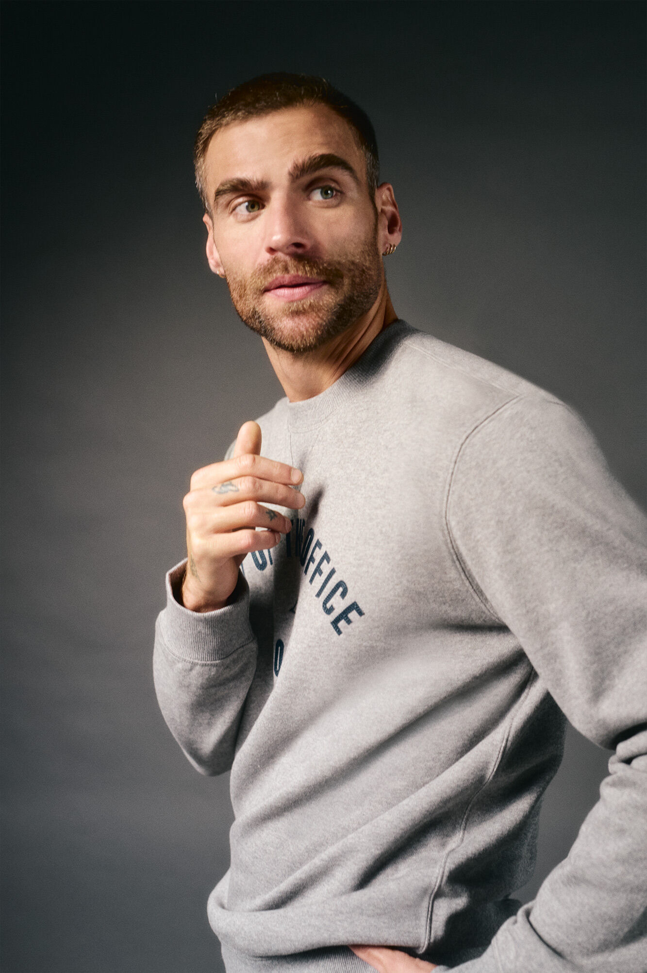 OOTO Sweatshirt caixa logo Cinzento