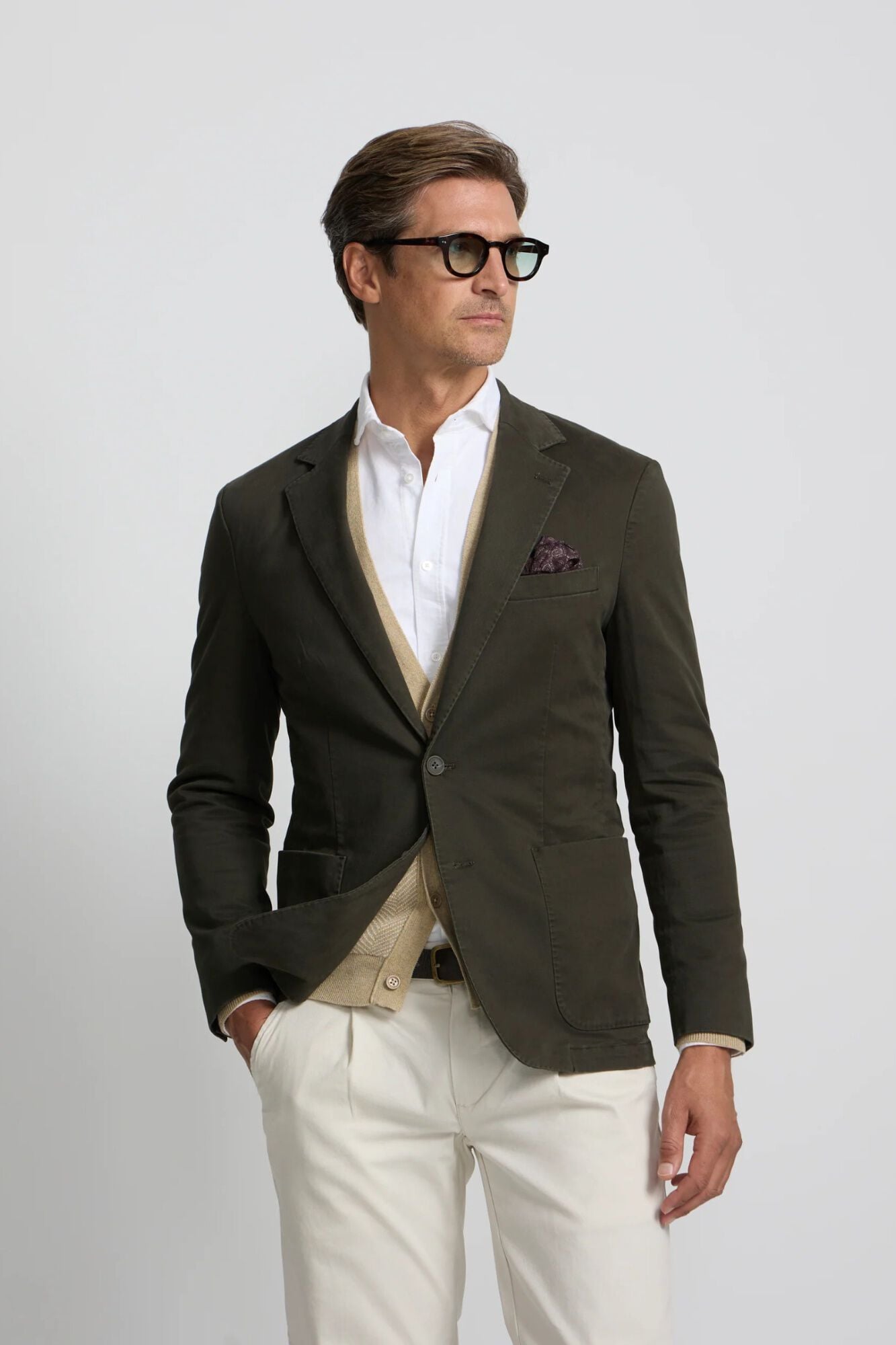 Silbon Blazer casual reto Verde