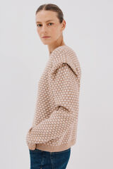 Cortefiel Jersey with marked shoulders Beige