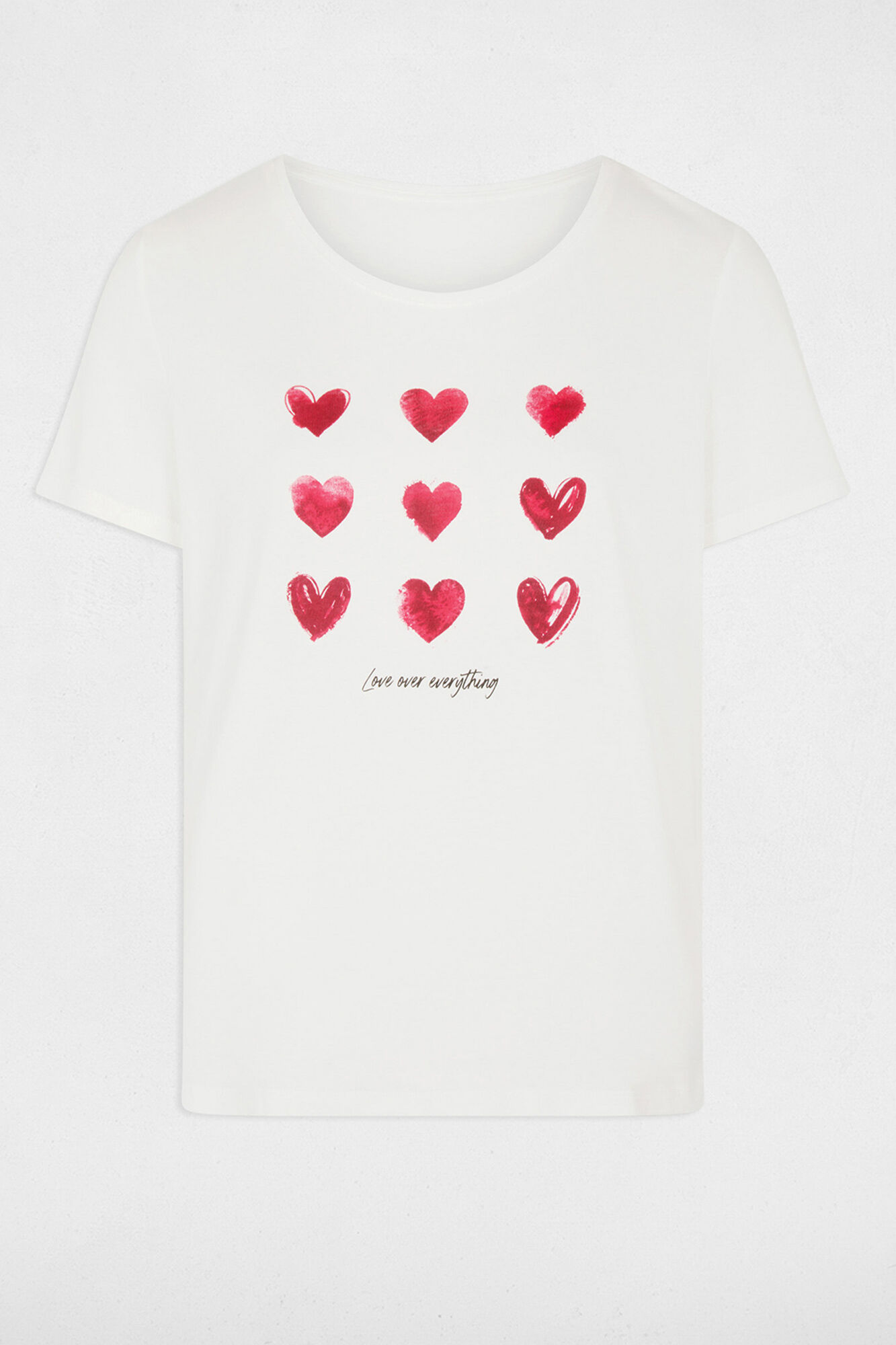 Morgan T-shirt gola em bico manga curta Branco