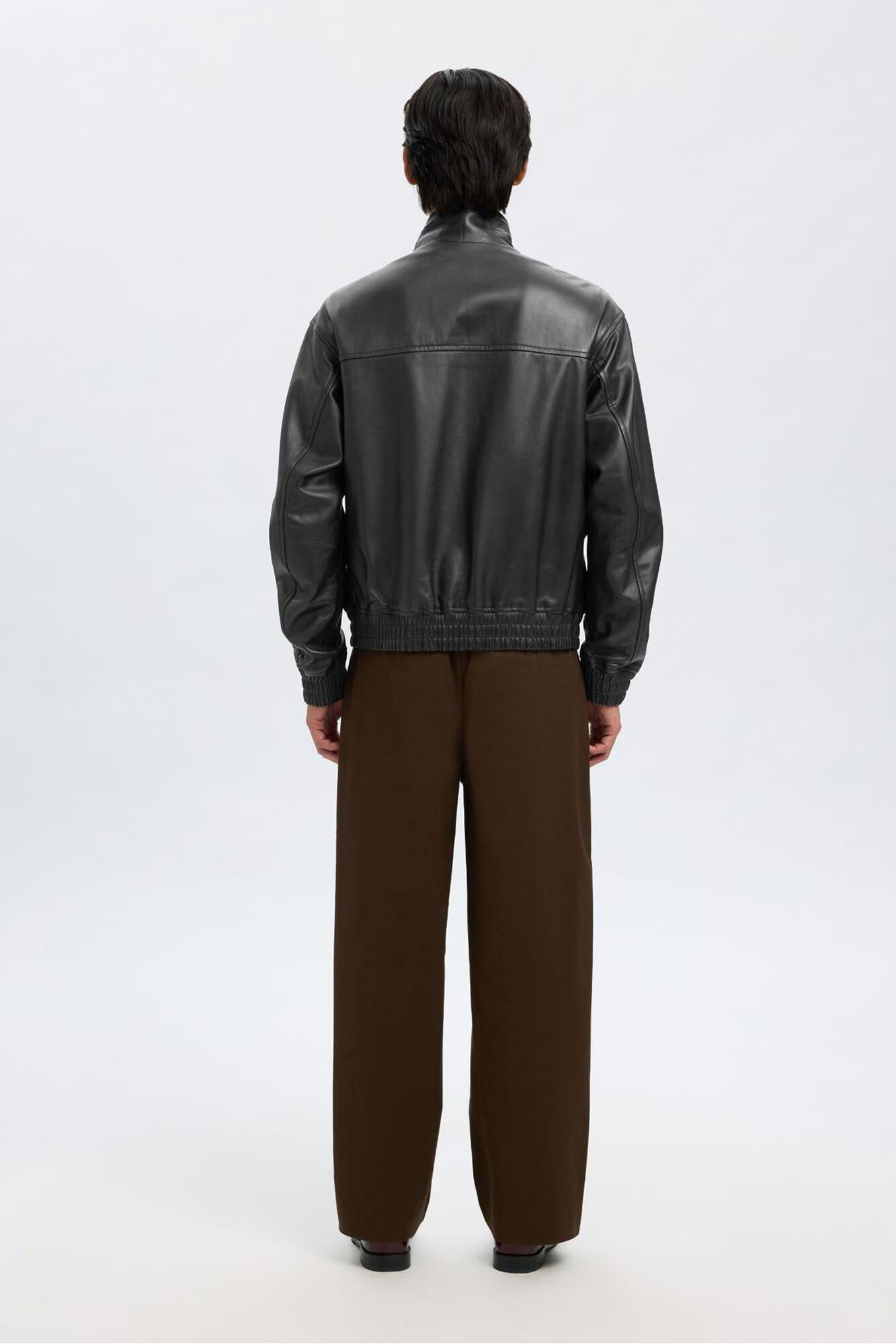 Selected Chaqueta de piel 100% piel de cordero. Negro