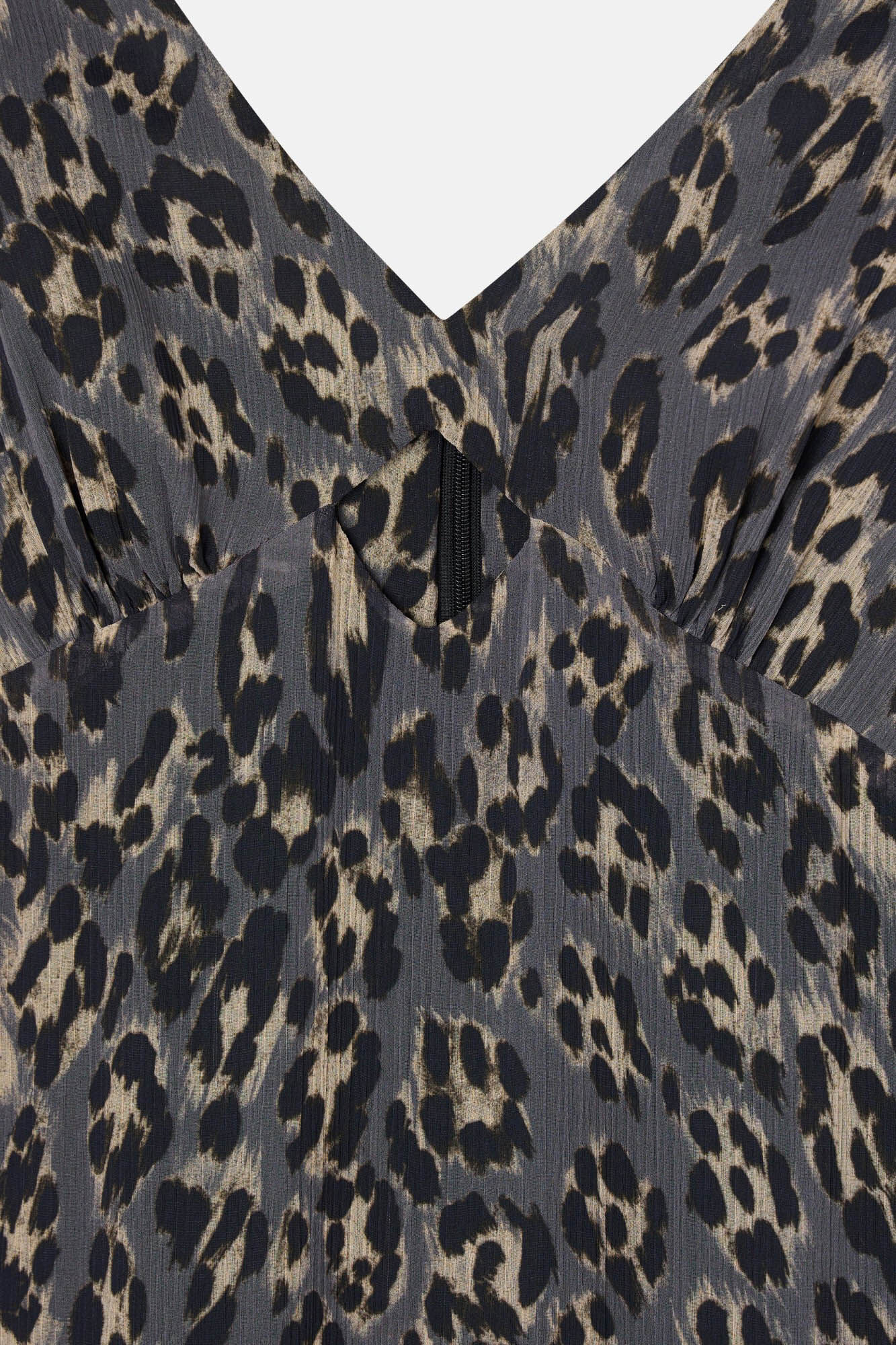 Silbon Vestido longo com estampado animal Azul