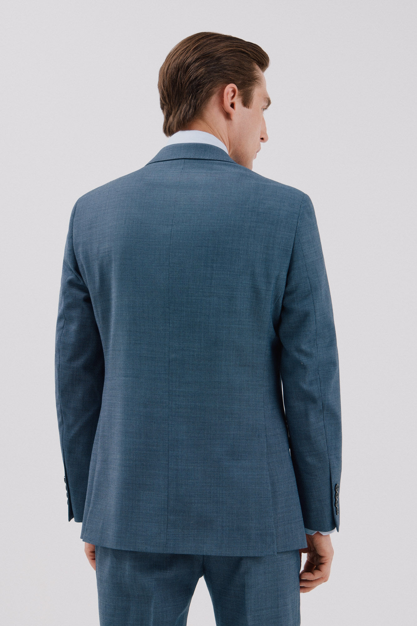 Cortefiel Coolmax&reg; birdseye weave blazer Blue