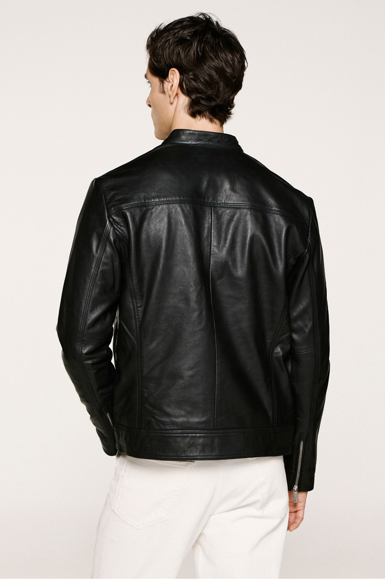 Selected Blus&atilde;o de pele Preto