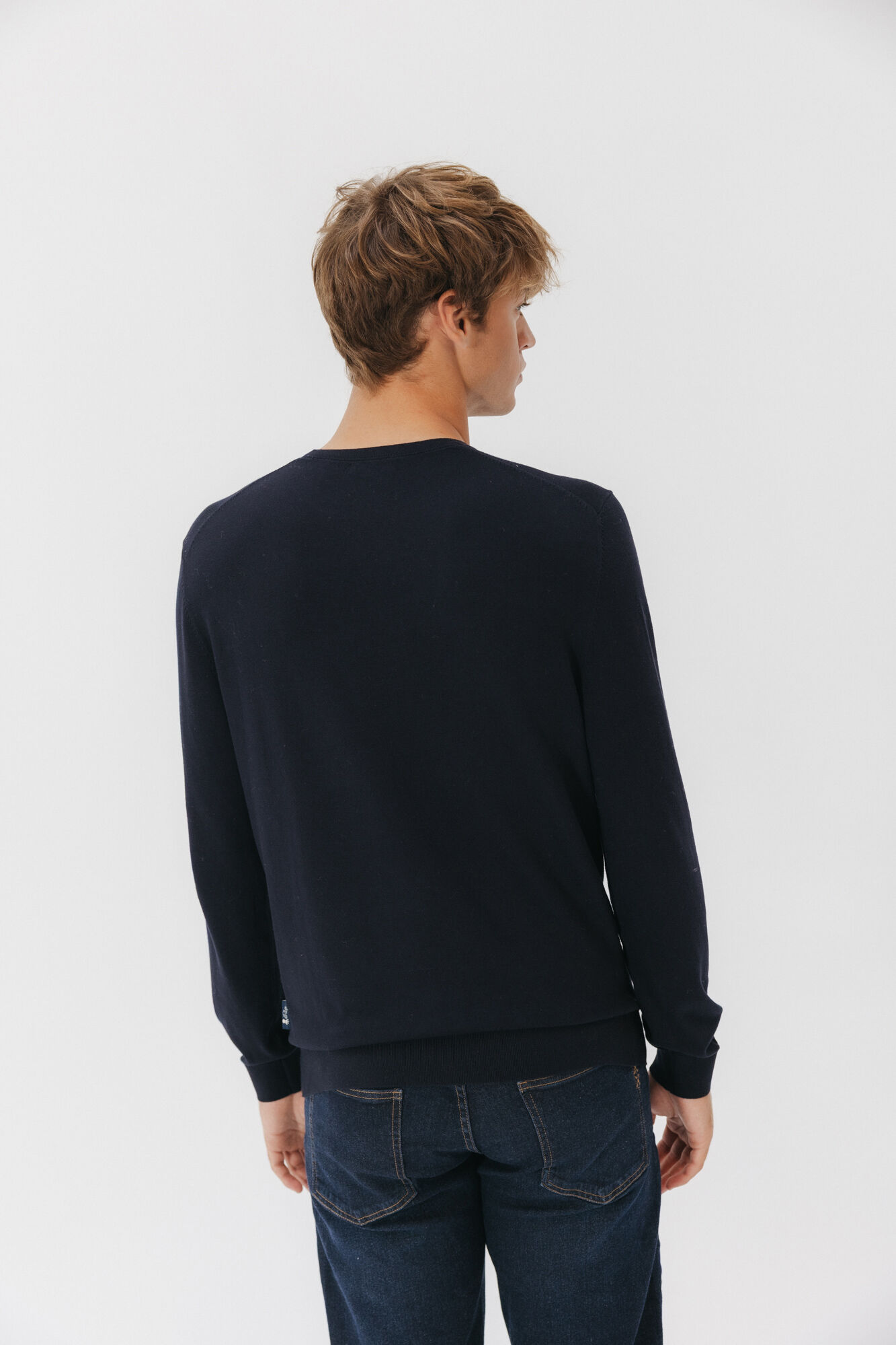 elPulpo Camisola b&aacute;sica com logo Azul