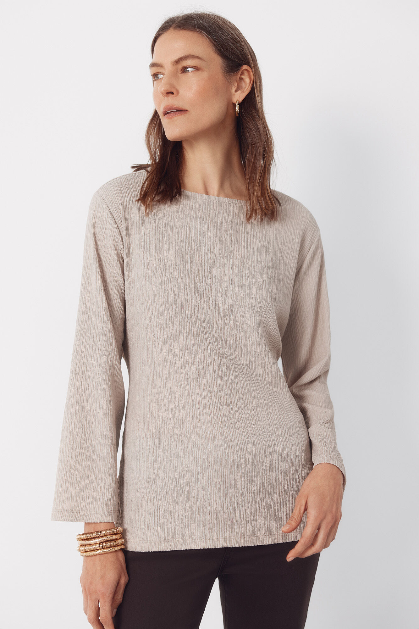 Cortefiel Front knot top Beige