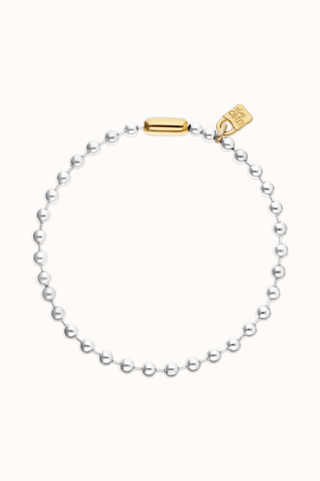 UNOde50 Collar esfera ba&ntilde;o plata y oro