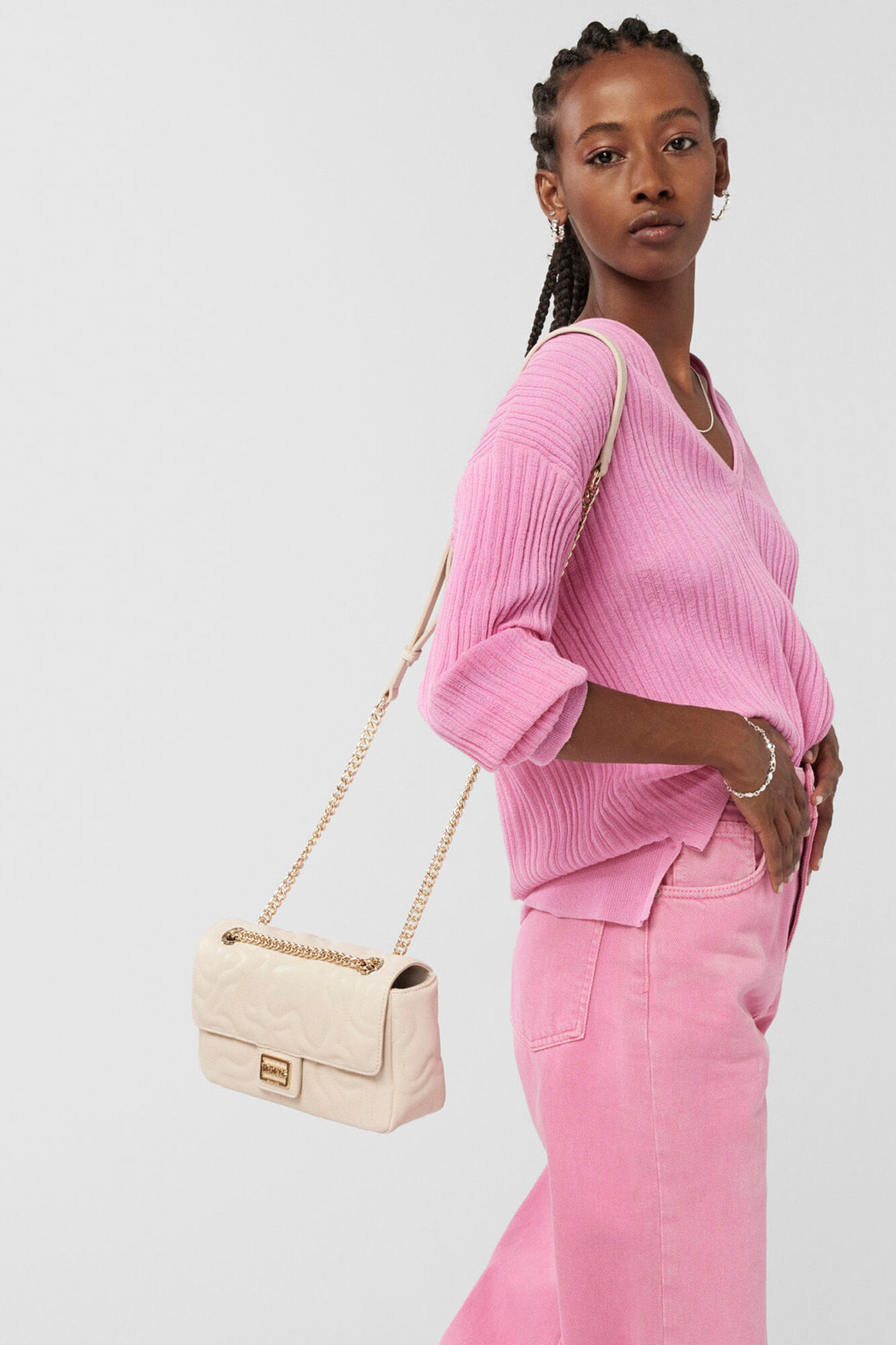 Tous Mala de tiracolo pequena com lapela Kaos Dream bege Tostado