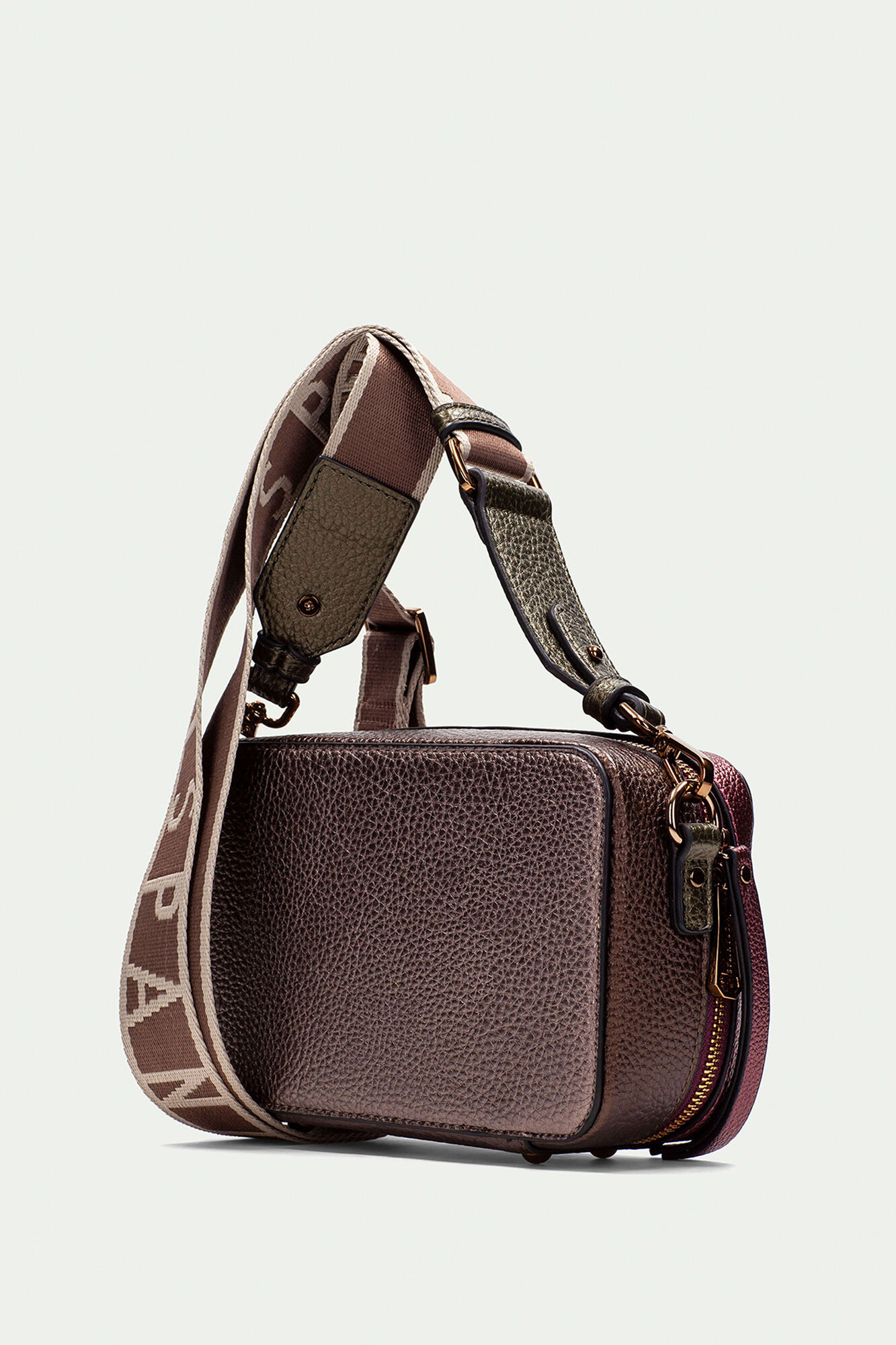 Hispanitas Desde 90 bolsa de mala de tiracolo com fecho-&eacute;clair Castanho