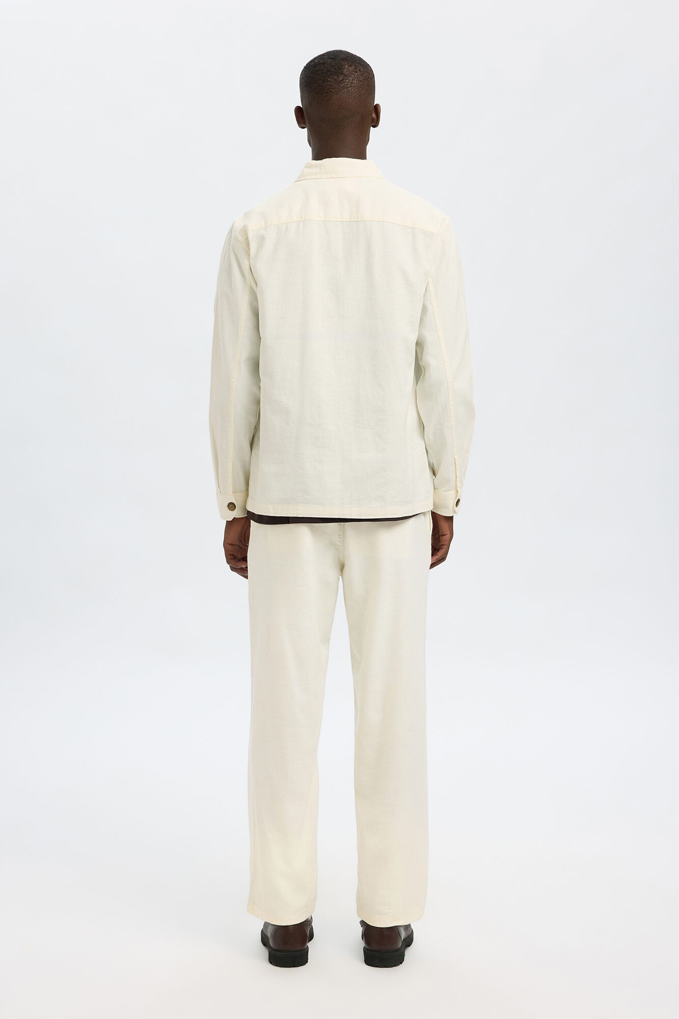 Selected Sobrecamisa de linho Branco