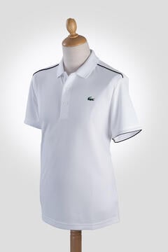 Cortefiel Polo shirt with contrasting piping on the shoulders and sleeve ends White