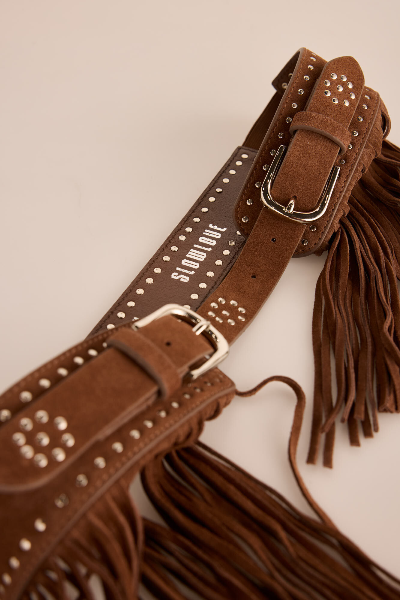 Slowlove Cintur&oacute;n high waist efecto piel Camel