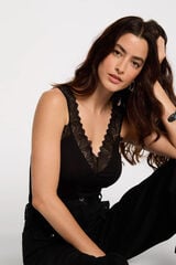 Morgan Top de renda Preto