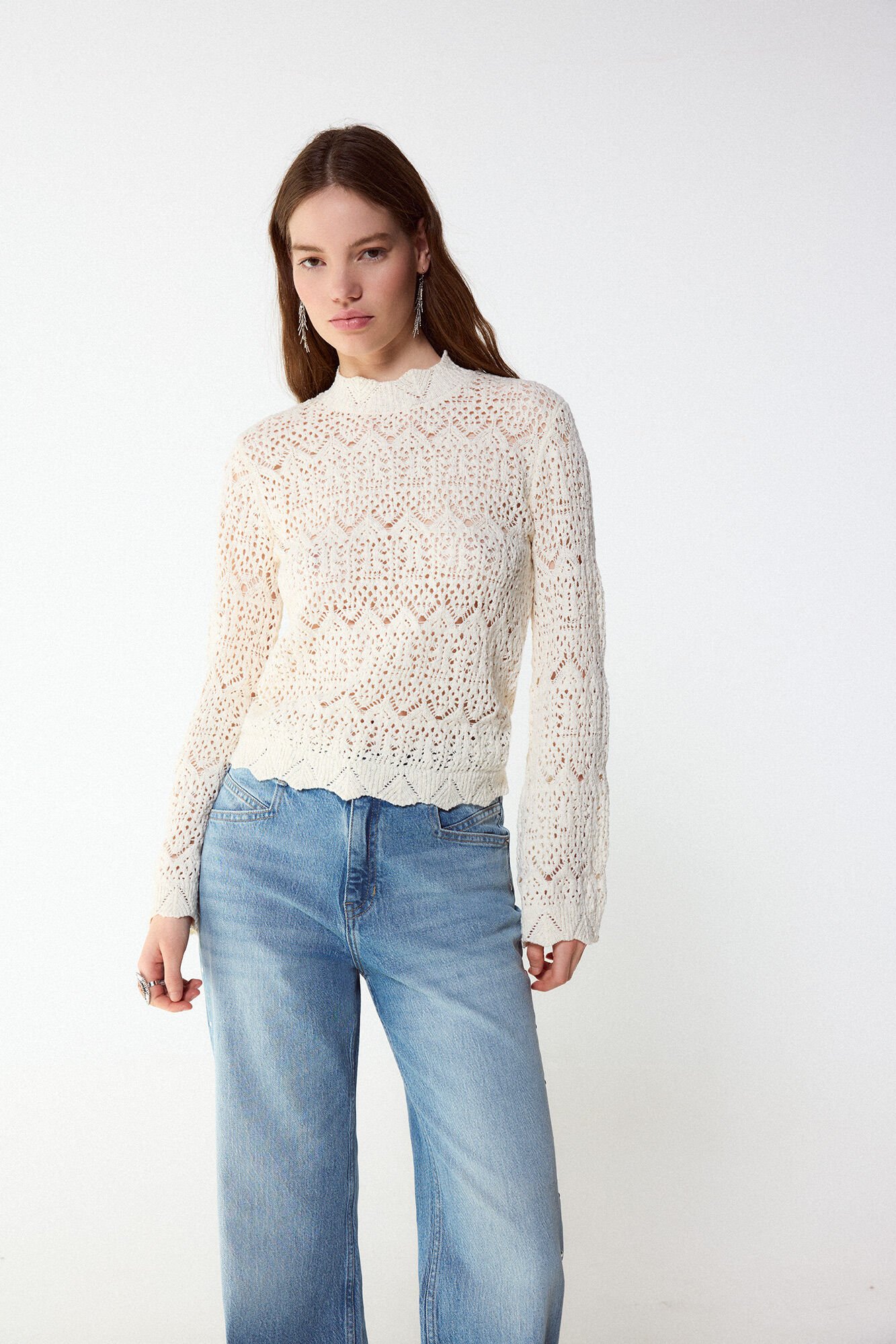 Slowlove Jersey punto calado perkins