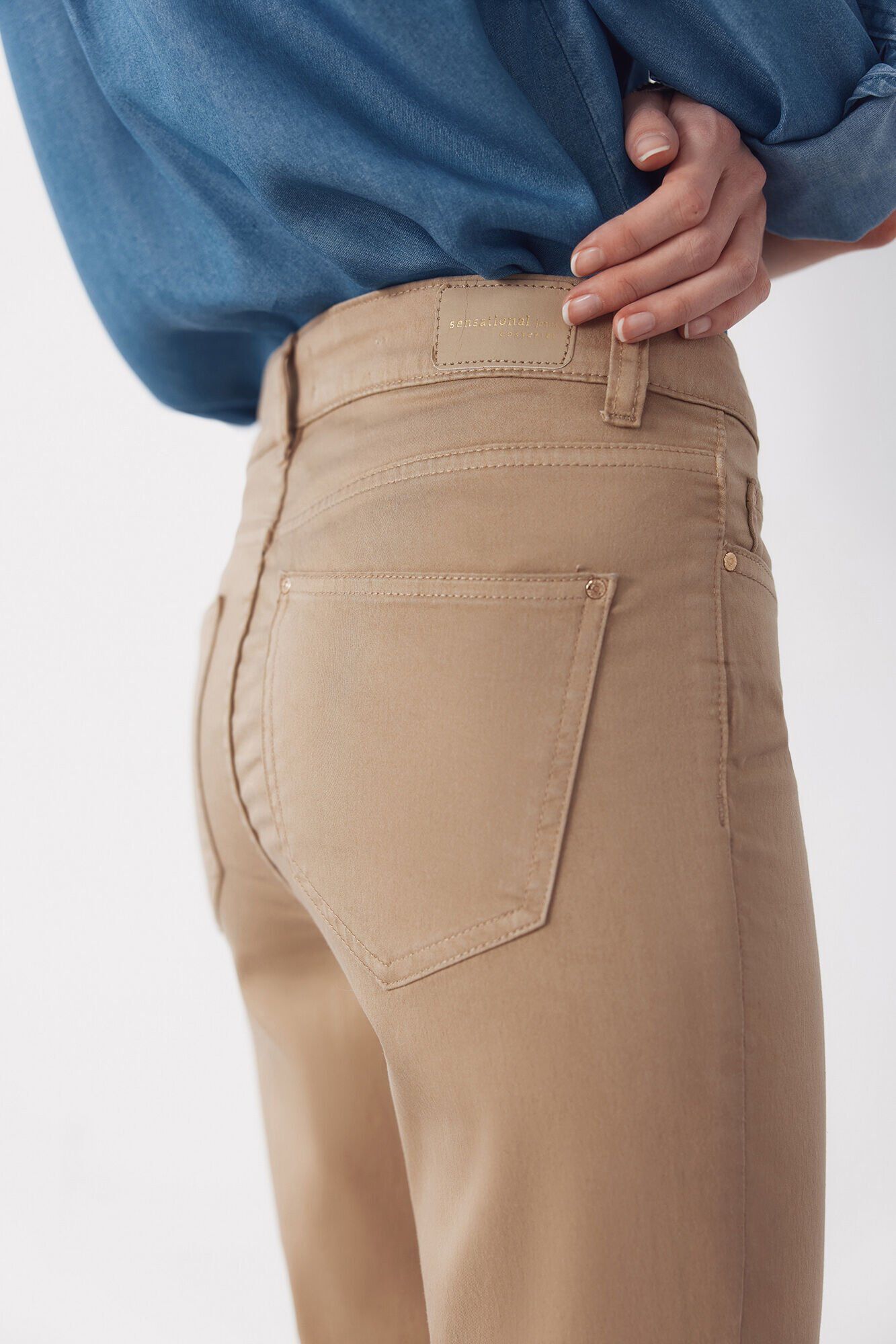 Cortefiel Jeans Sensational Skinny colour Brown