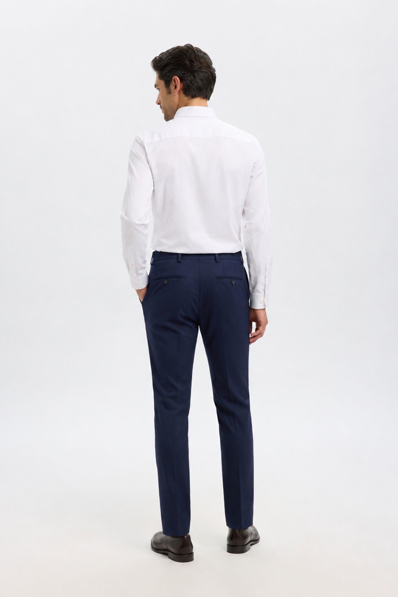 Selected Wool Slim Fit suit trousers Navy